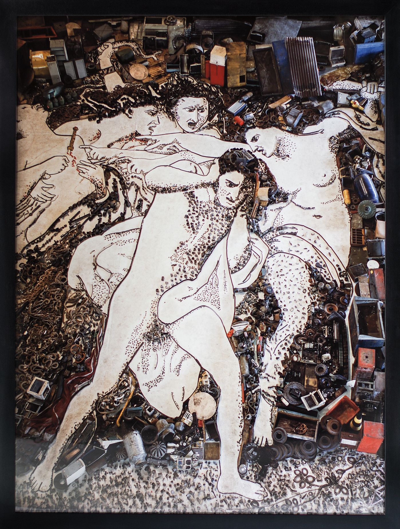 Vik Muniz — Orestes Pursued by the Furies, after Adolphe William Bourguereau (from Pictures of Junk)