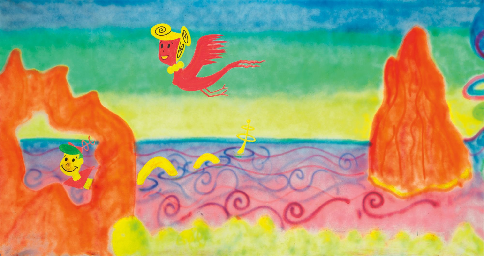 Kenny Scharf — "We got our first color TV in 1965.  It was one of the happiest days of my life...I used to just sit and hallucinate in front of the TV." — Kenny Scharf