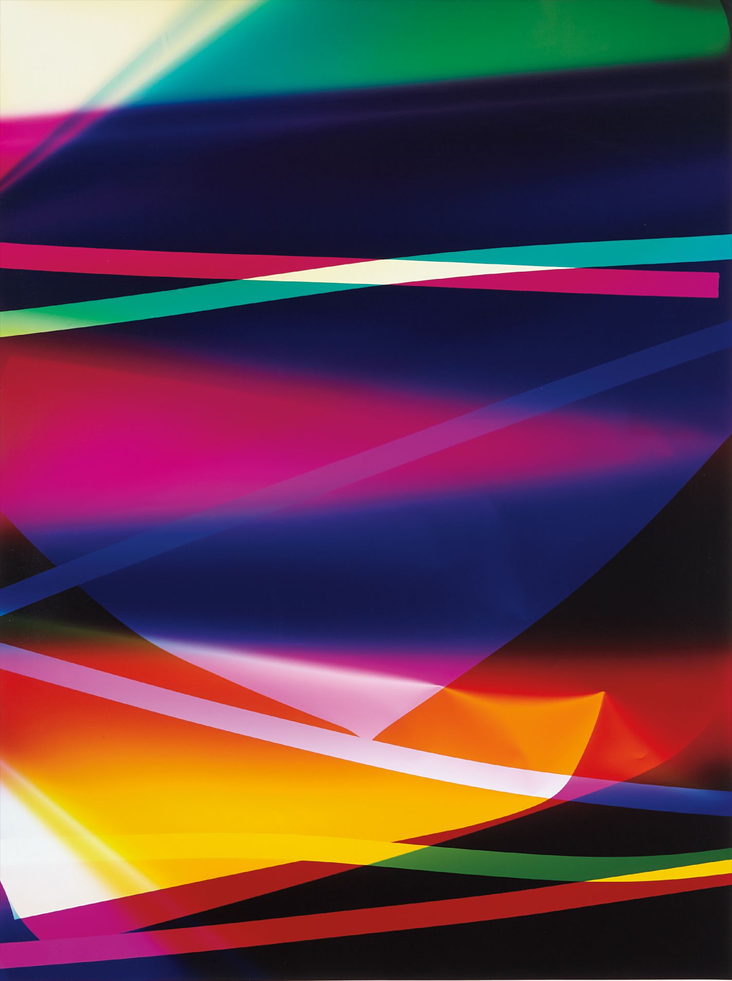 Walead Beshty — Three Color Curl (CMY: Irvine, California, August 24th 2008, Fuji Crystal Archive Type C)