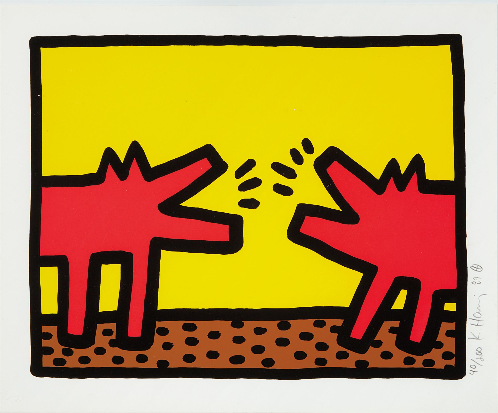 Keith Haring — Barking Dogs from Pop Shop Quad IV