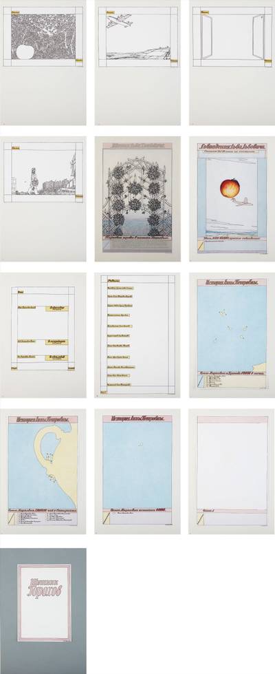 10 Characters, Complete Set of Portfolios: (i) The Flying Komarov; (ii) The Joker Gorokhov; (iii) Generous Barmin; (iv) Agonizing Surikov (v) Anna Petrova Has A Dream; (vi) Sitting-in-the-Closet Primakov; (vii) Mathematical Gorsky; (viii) The Decorator Maligin; (ix) The Released Gavrilov; (x) The Looking-Out-The-Window Arkhipov