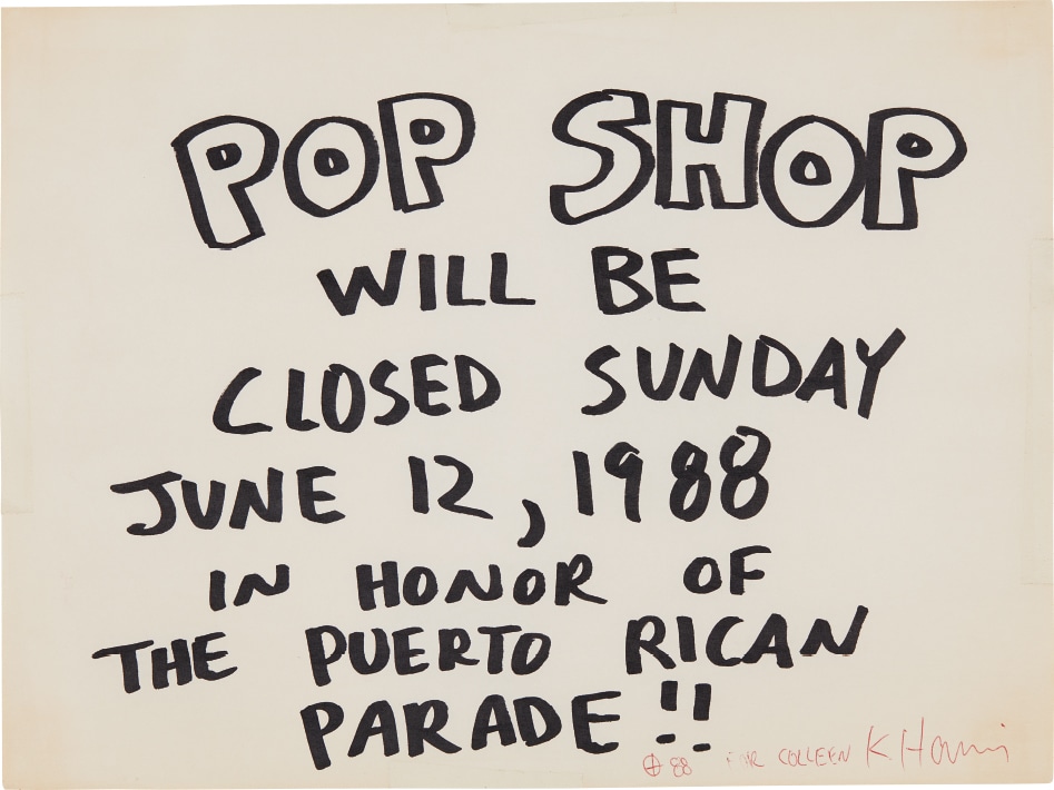 Keith Haring — Pop Shop Signage (Puerto Rican Parade)