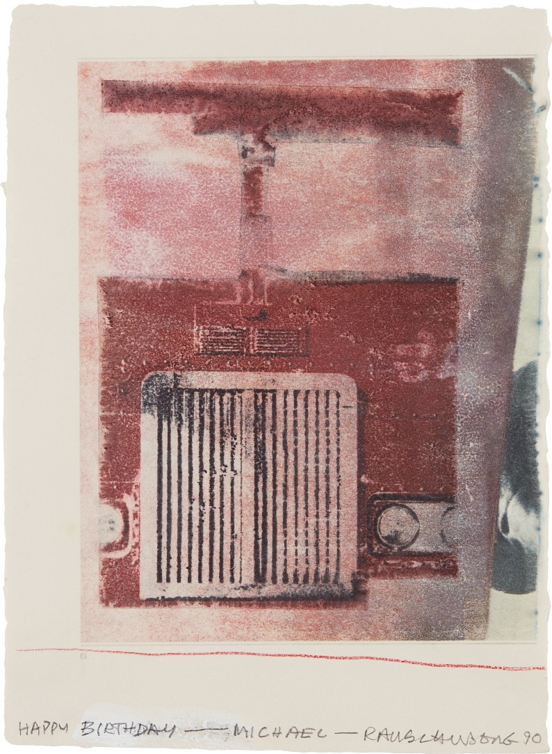 Robert Rauschenberg — solvent transfer and crayon on paper
