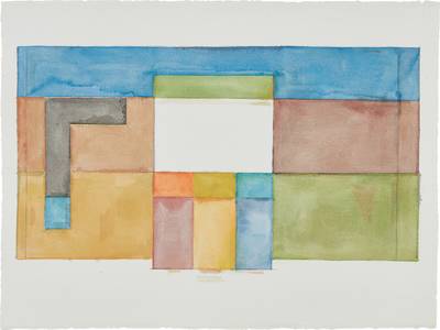 “I wanted to paint on the wall, but I didn’t have any commissions, so I compensated with the modular work. In ’67 I began using a right angle form almost exclusively. It was for me very expressive.”