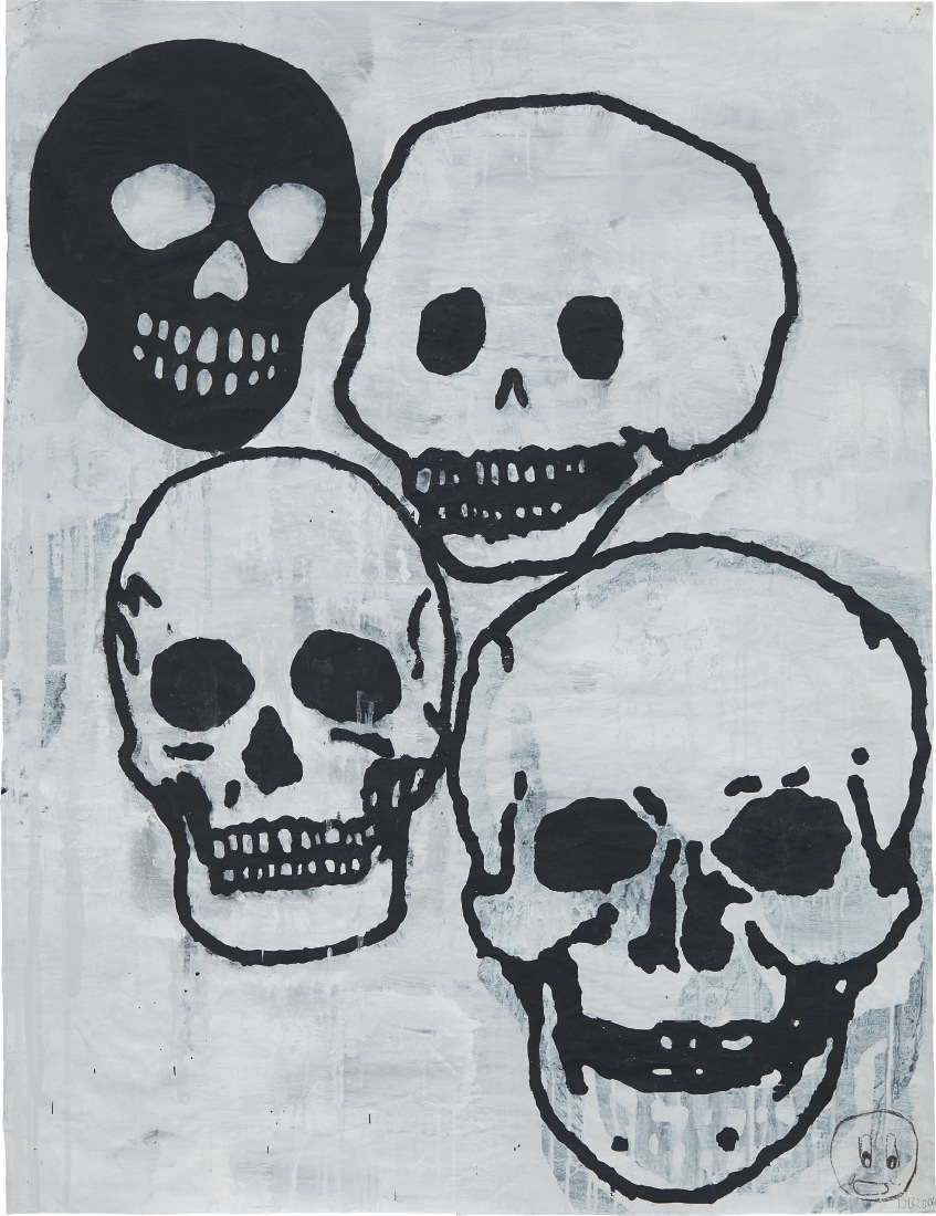 Donald Baechler — Crowd (Skulls) #2