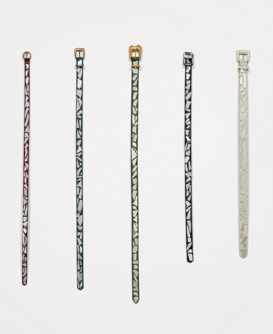 Jim Lambie — leather belts and broken mirrors, in 5 parts