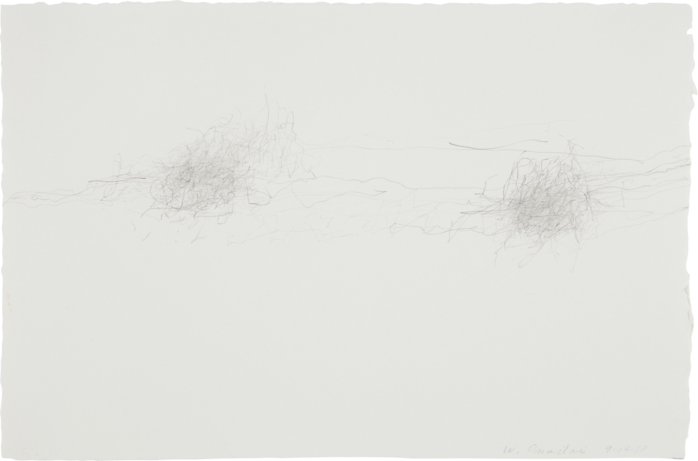 William Anastasi — graphite on paper
