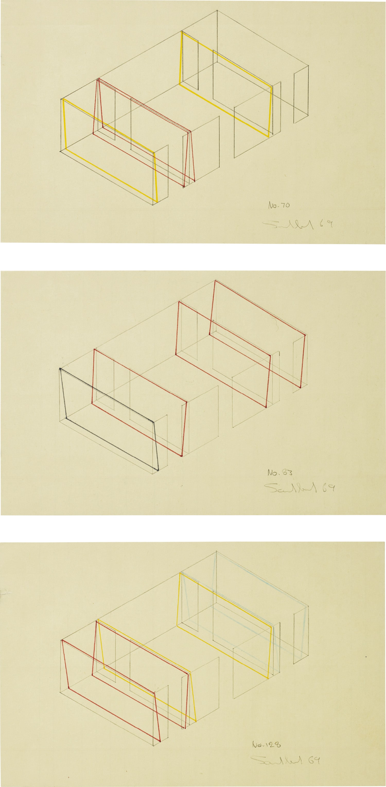 Fred Sandback — Three Works: