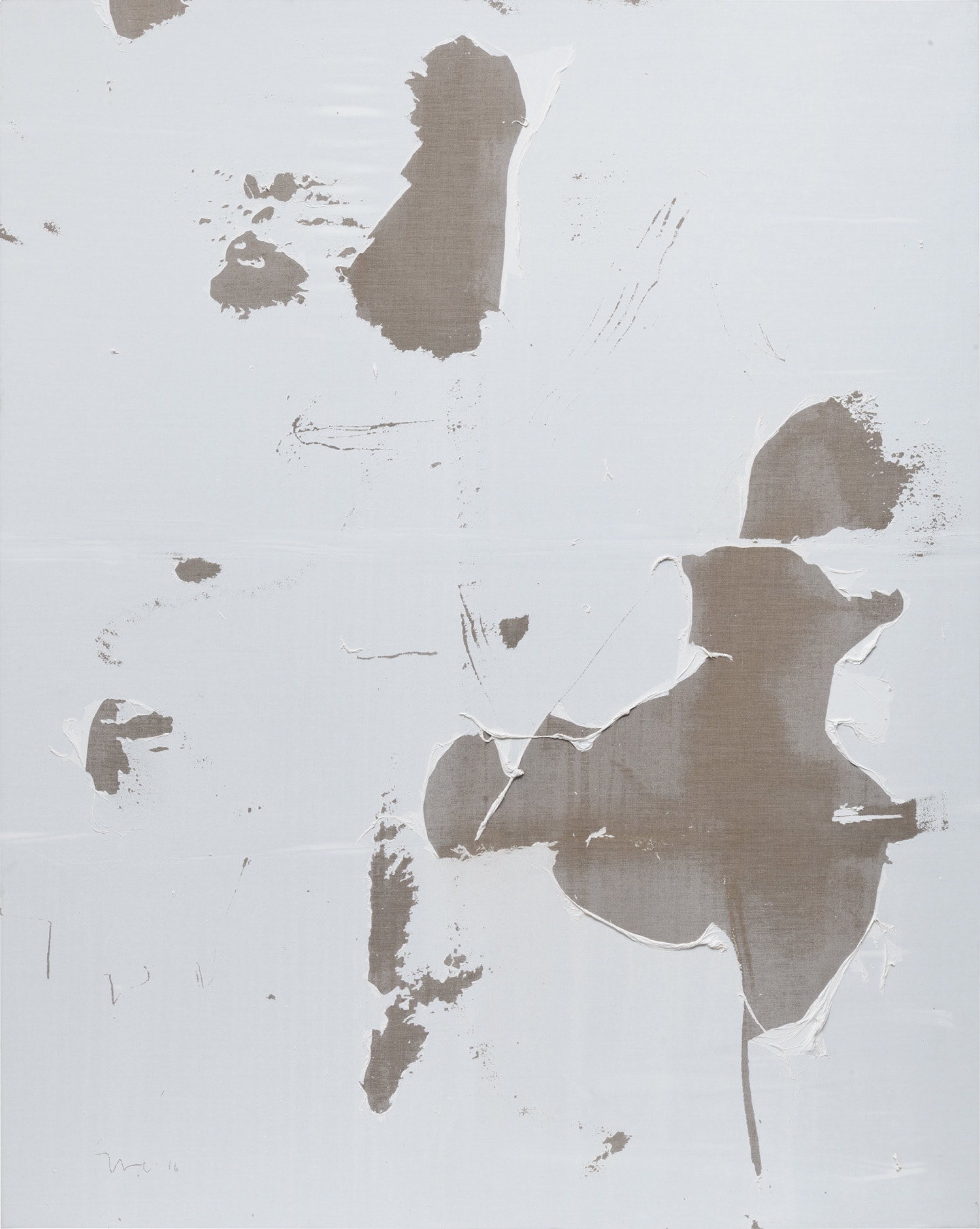 Secundino Hernández — rabbit skin glue, chalk, calcium carbonate and titanium white paint on canvas