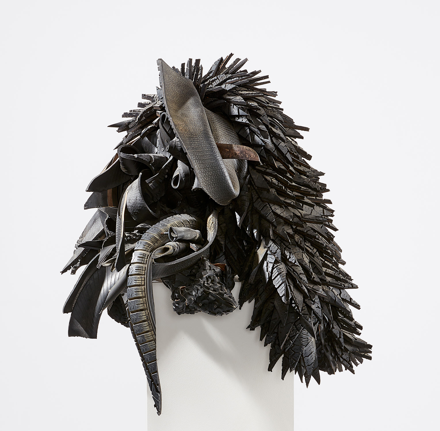 cut rubber tires, steel and screws