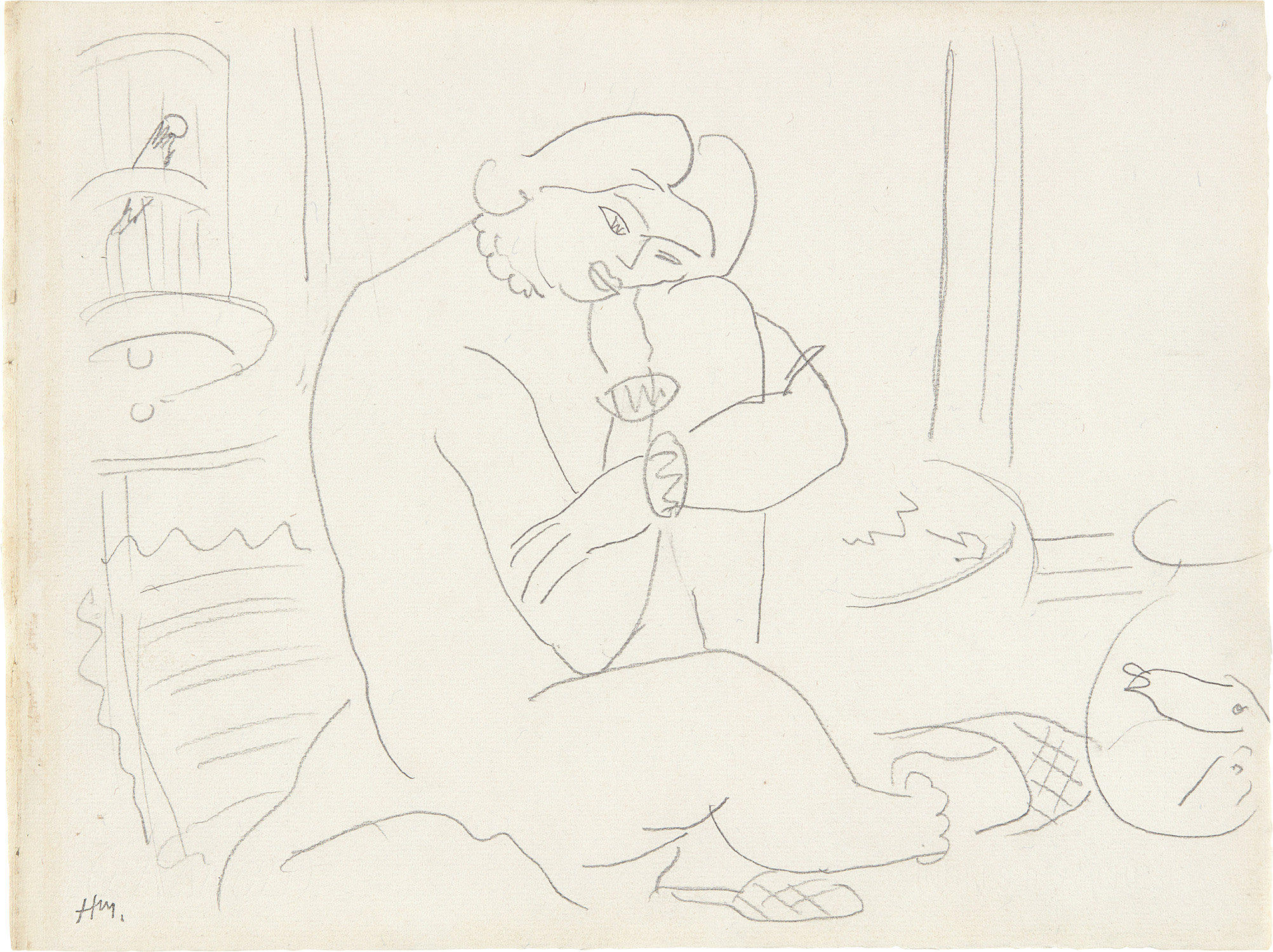 Henri Matisse — Femme assise au Bocal de Poissons