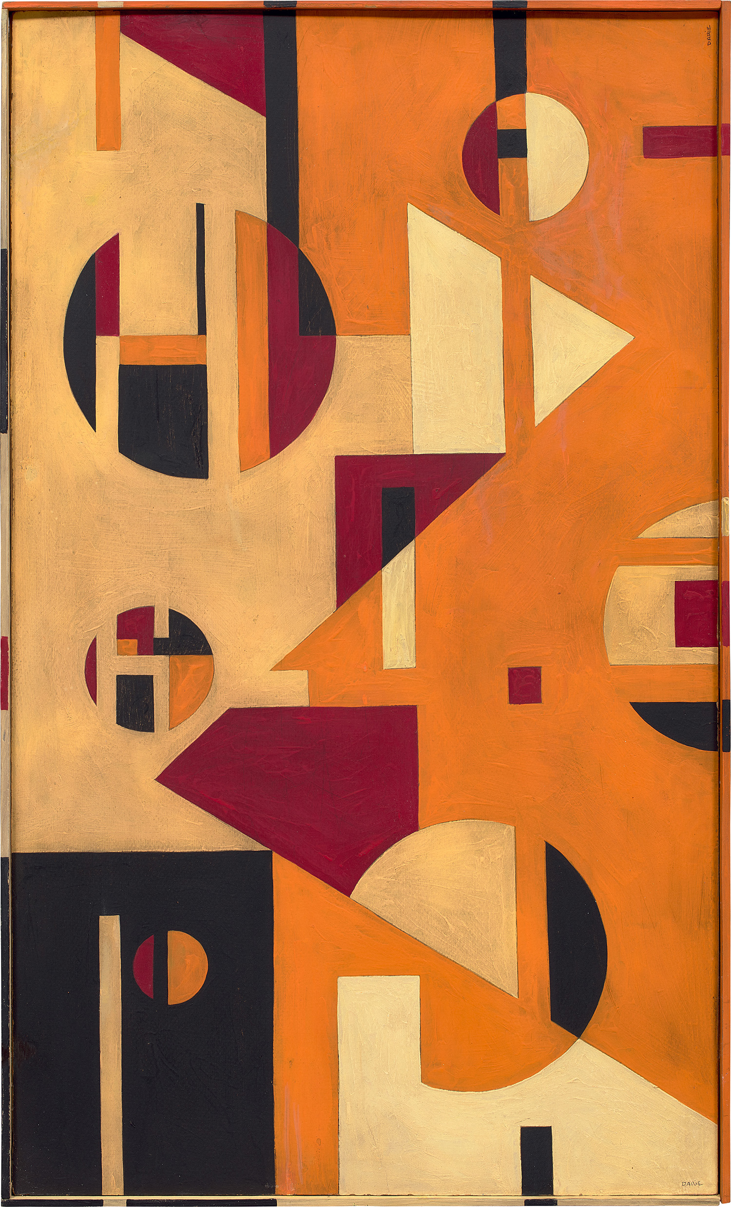 Sandú Darié — casein on board, in artist's frame