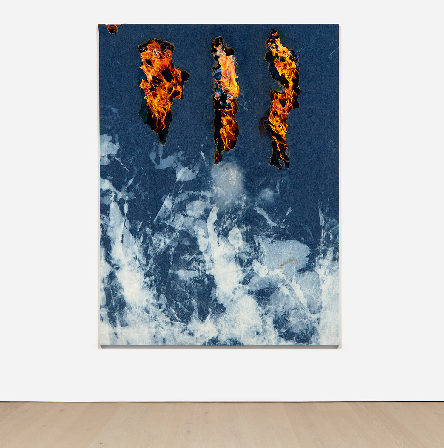 Korakrit Arunanondchai — denim and inkjet on canvas
