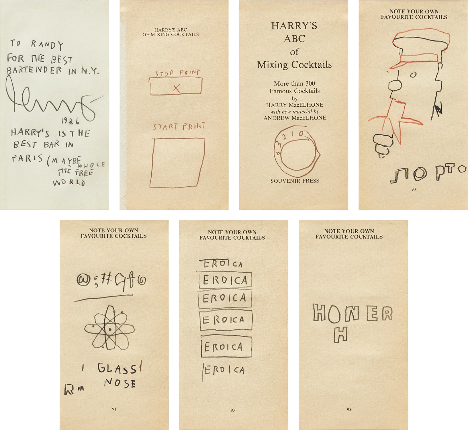 Jean-Michel Basquiat — Eight works: (i–vii)