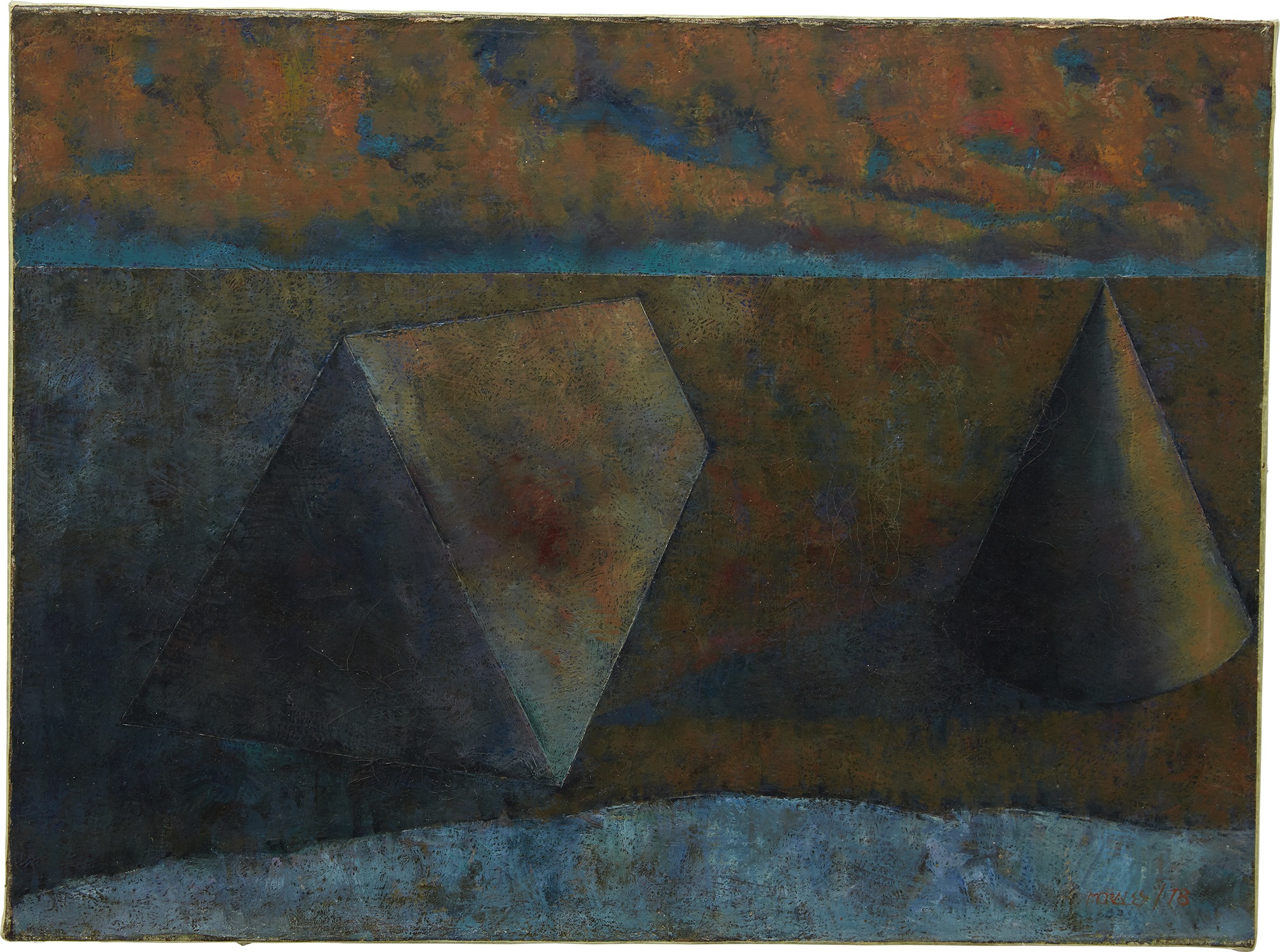Armando Morales — Paisaje Cono Y Prisma Triangulas (Landscape with Cones and Triangular Prisms)