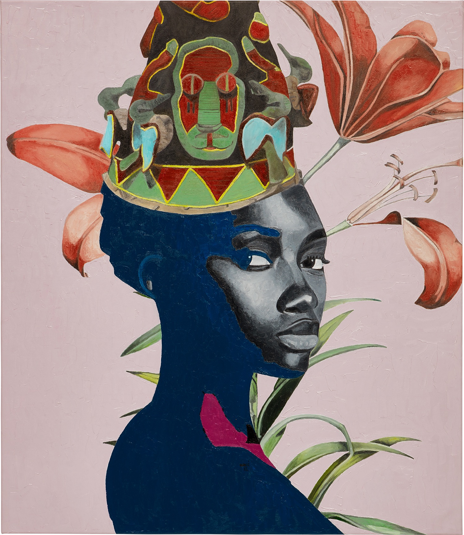 Profile with Crown Birds