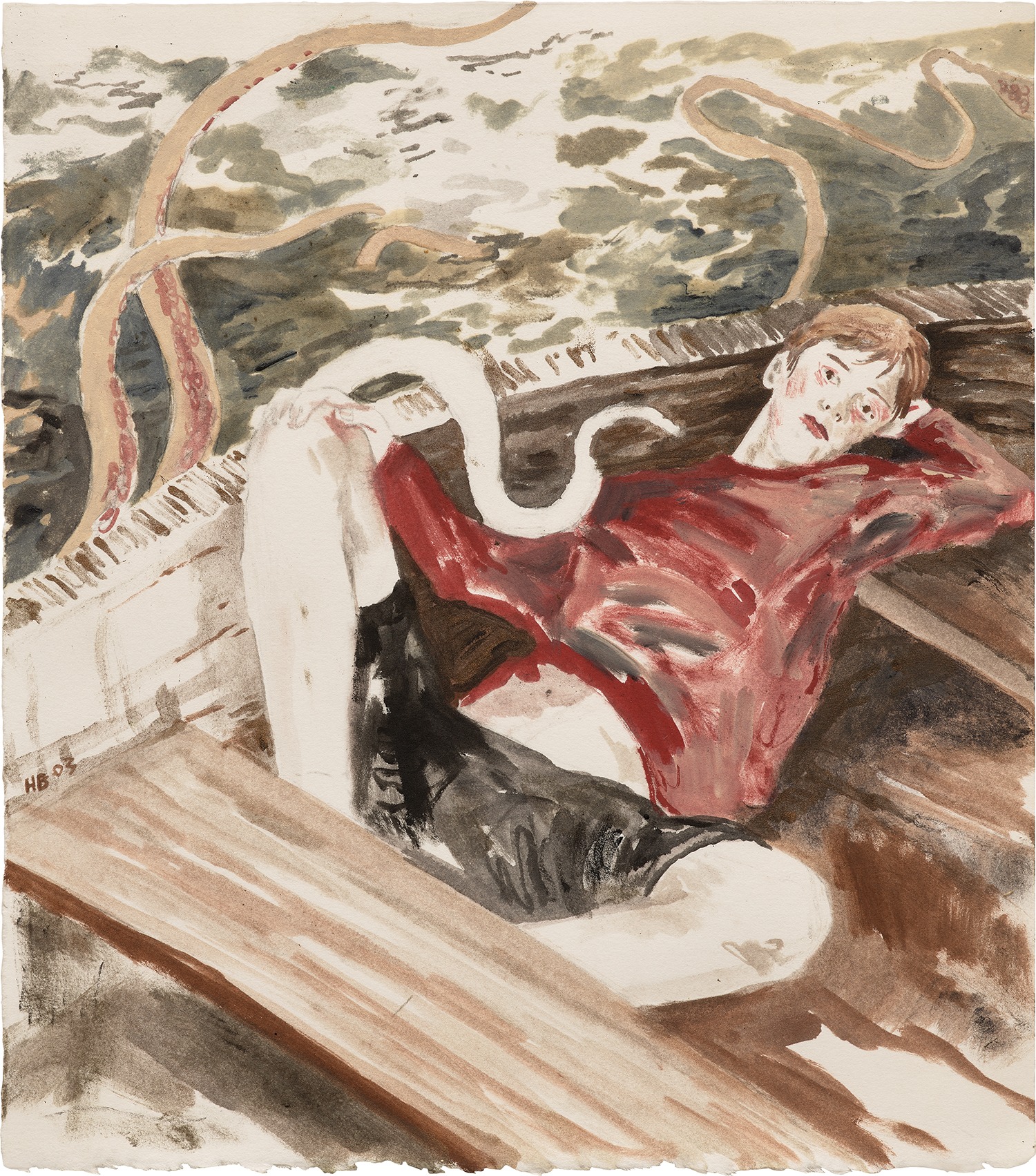 Hernan Bas — Laying Back, A Little Moby Dick in the Net