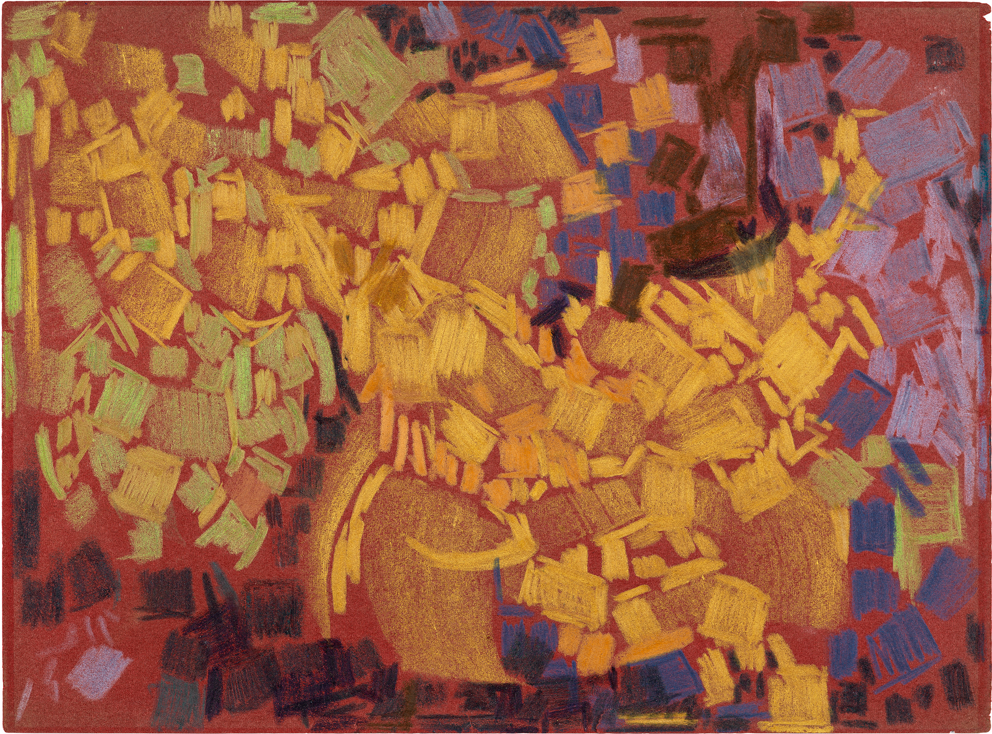 Lynne Drexler — wax crayon on construction paper