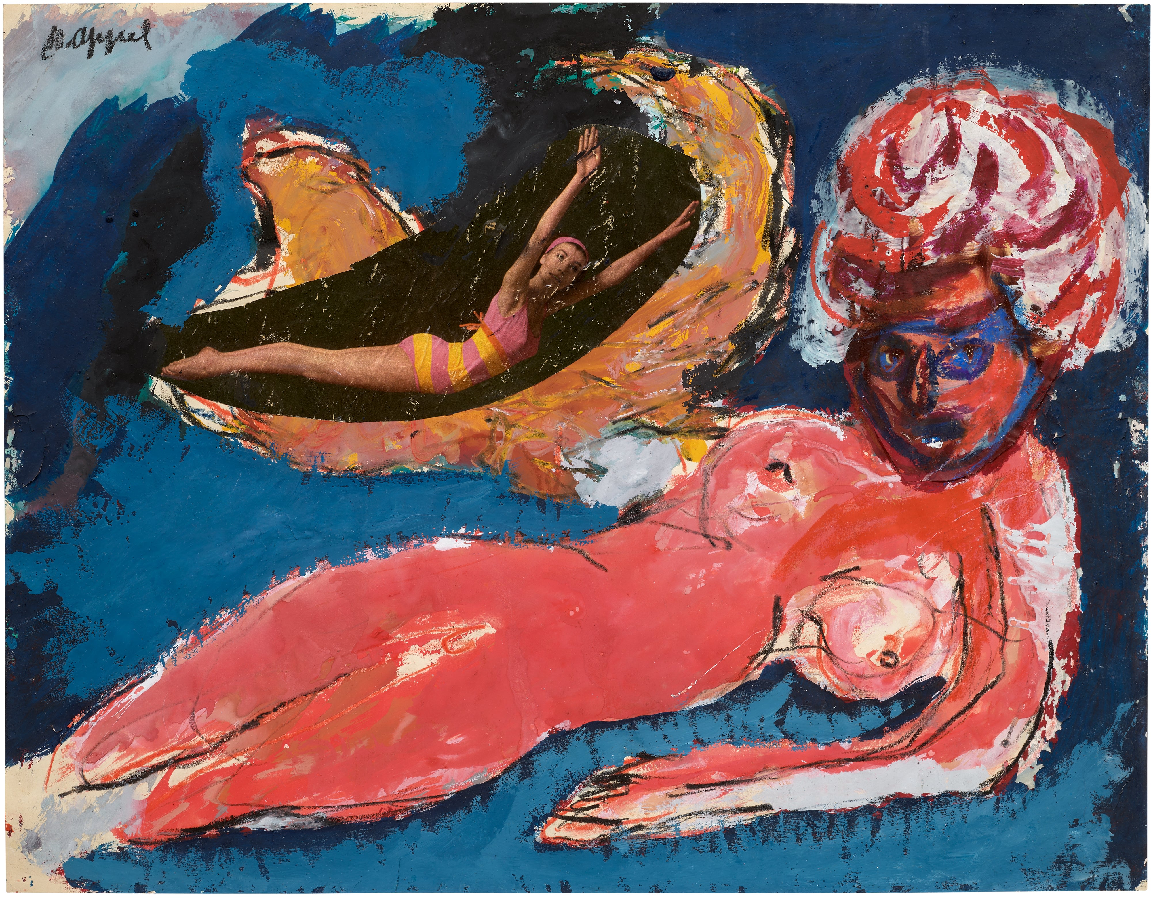 Karel Appel — Pink Reclining Nude