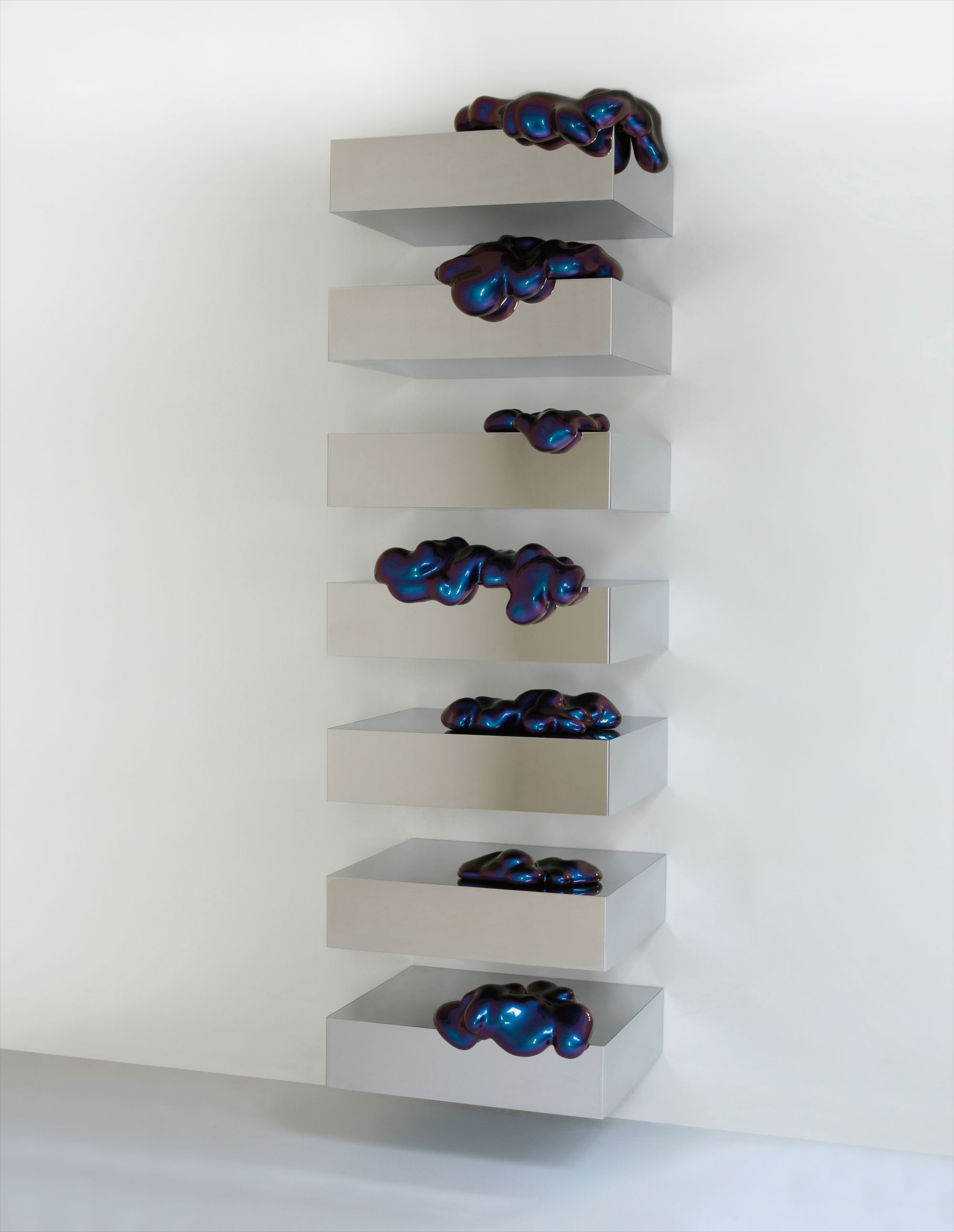 Sylvie Fleury — Eternal Wow on Shelf (cyan/purple)