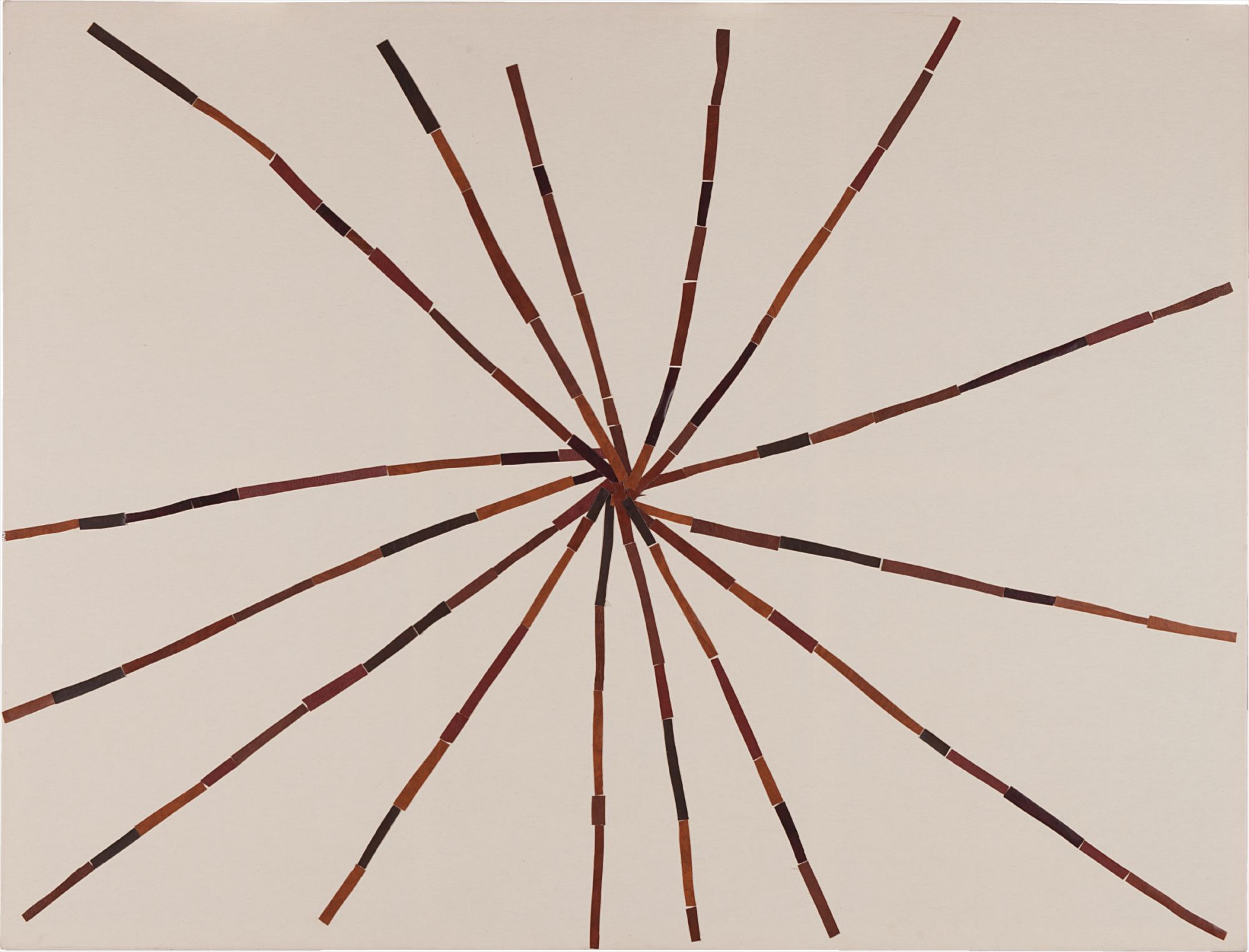 denim, leather on canvas