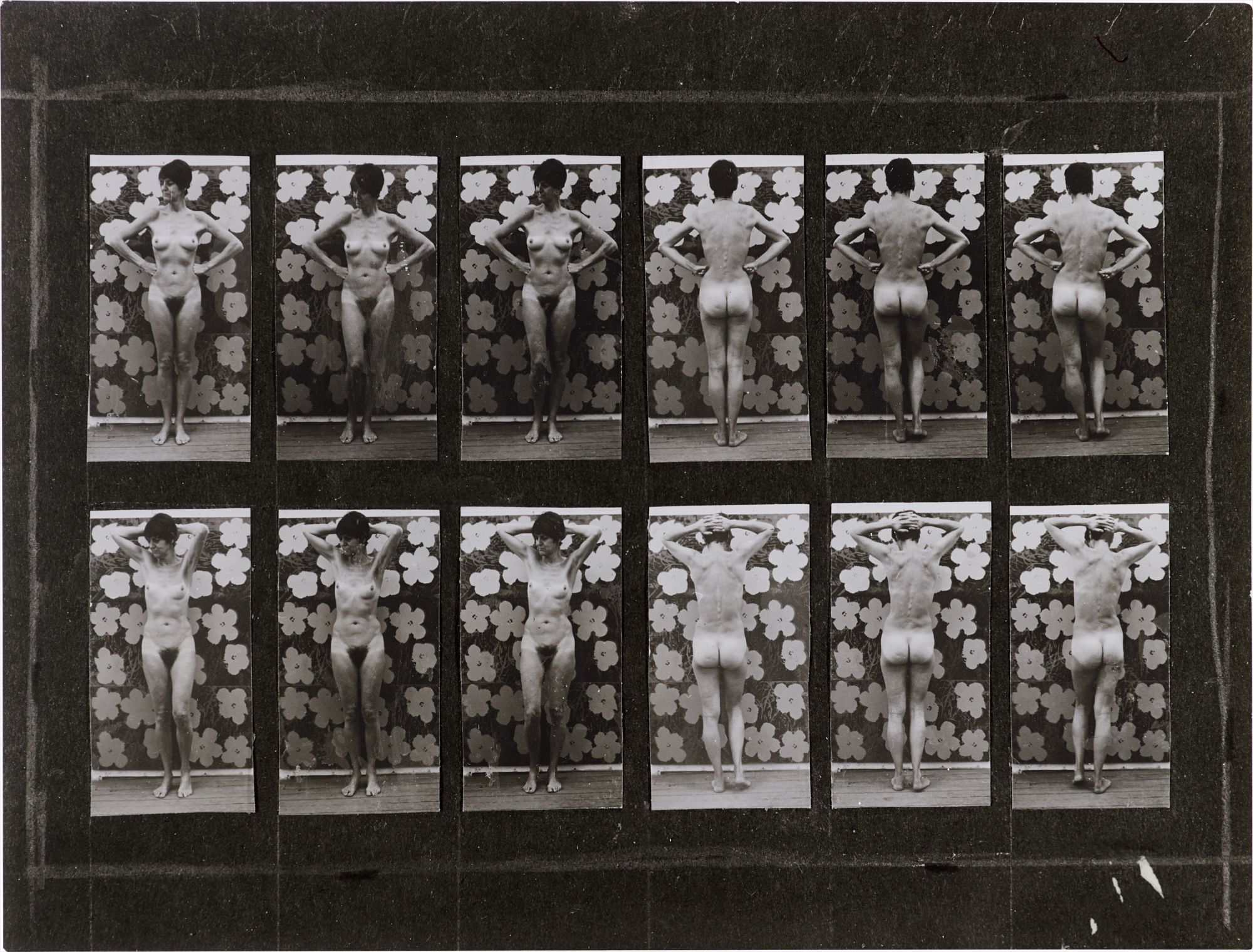 Muybridge Plate #136, Woman Shifting Her Weight with Arms on Hip, Arms Behind Back