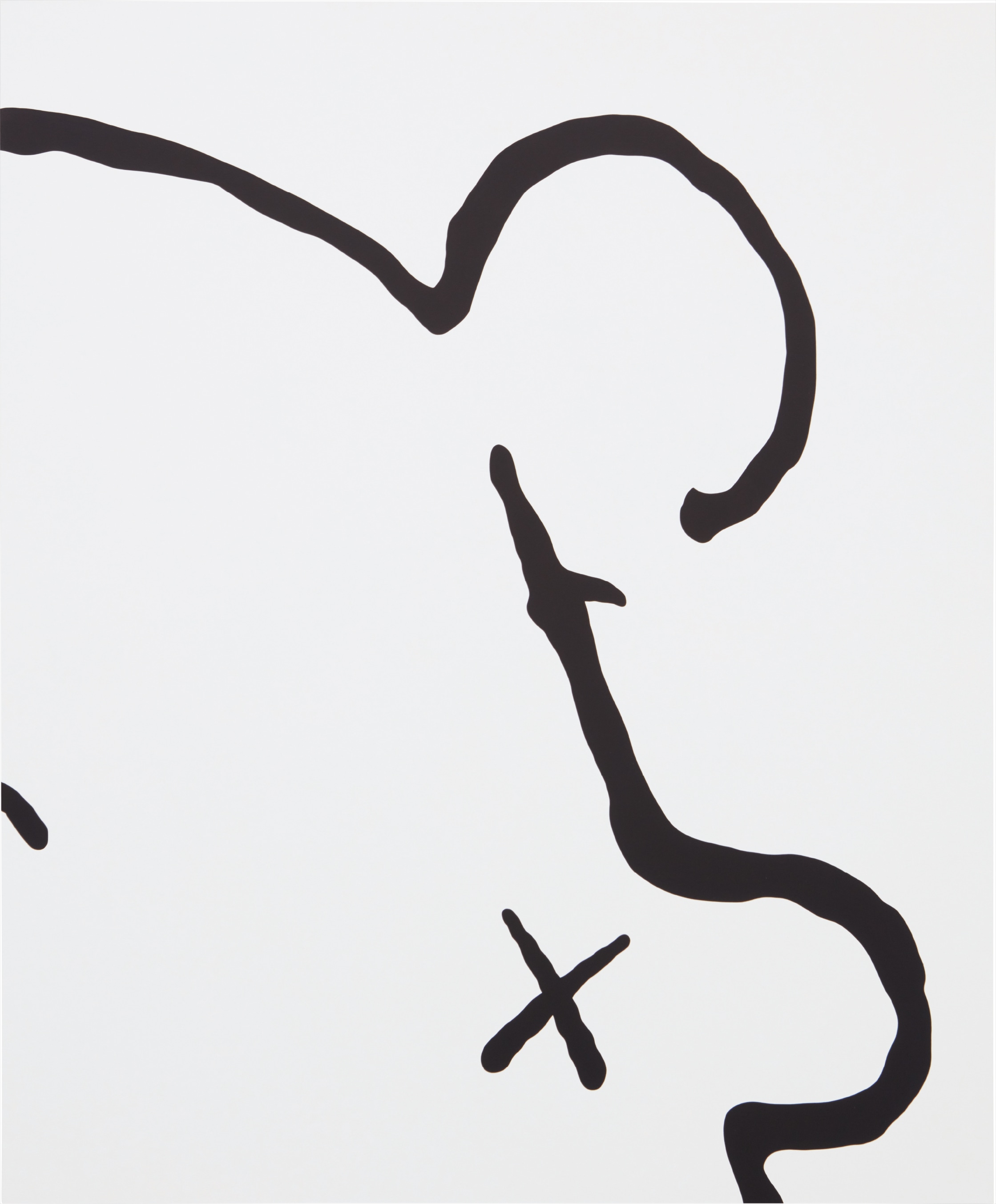 KAWS — In abstractly translating commercially cherished characters, or in directly imprinting them with his mark, KAWS creates his own distinct cartoon universe, filled with characters that are at once familiar, and arresting in their heightened portrayal of human emotion. This effect is uniquely evident in the present lot where the artist depicts the face of Charlie Brown in black and white. Describing his interest in the cartoon’s creator Charles M. Schulz, KAWS states “I’m into Schulz as an artist, a company, an icon; I got into his stuff just because I liked the looseness of the line work, and I thought that it was just sort of a nice thing to bring into my paintings” (KAWS, quoted in Steff Yotka, “Inside KAWS’s Studio With the Artist—And His Snoopy for Uniqlo Toys”,