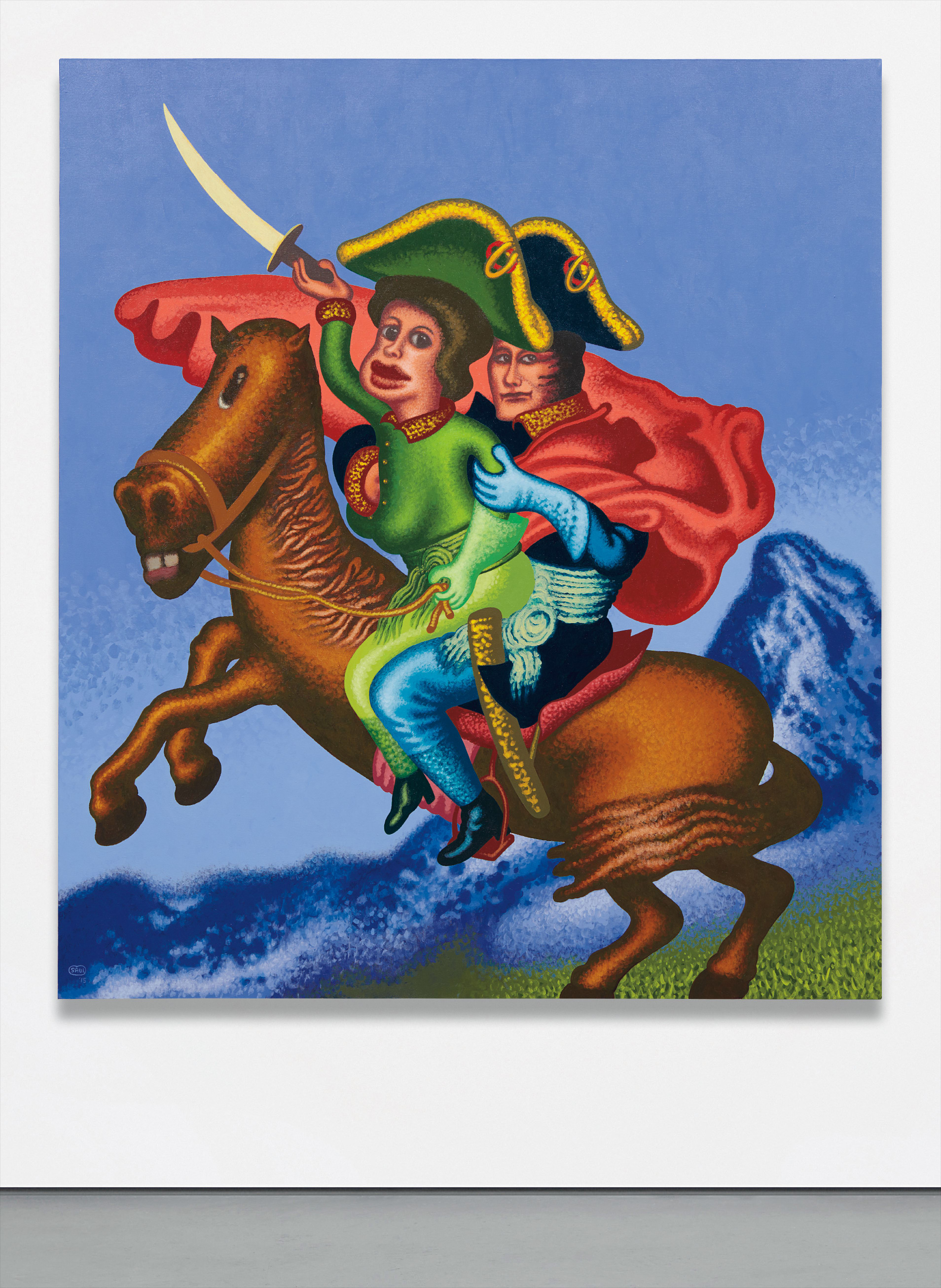 Peter Saul — Two Napoleons Crossing the Alps