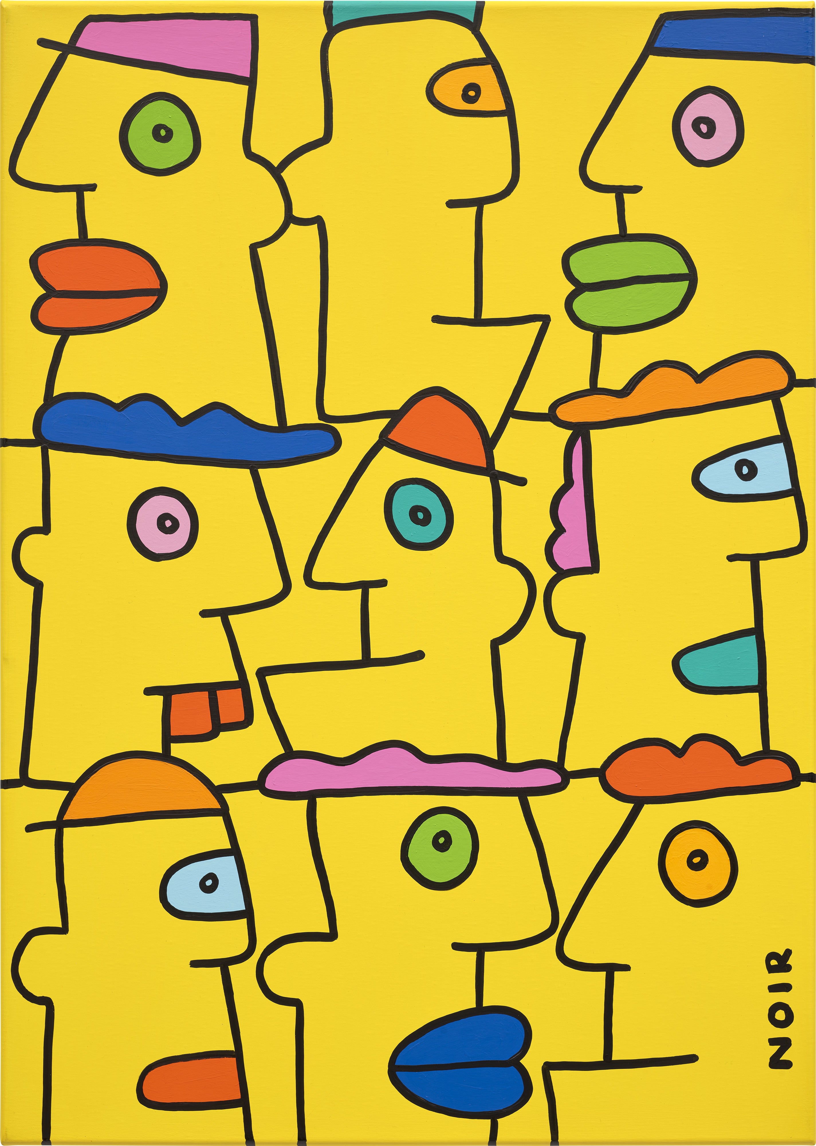Thierry Noir — Manifest for a moment of happiness on the beach