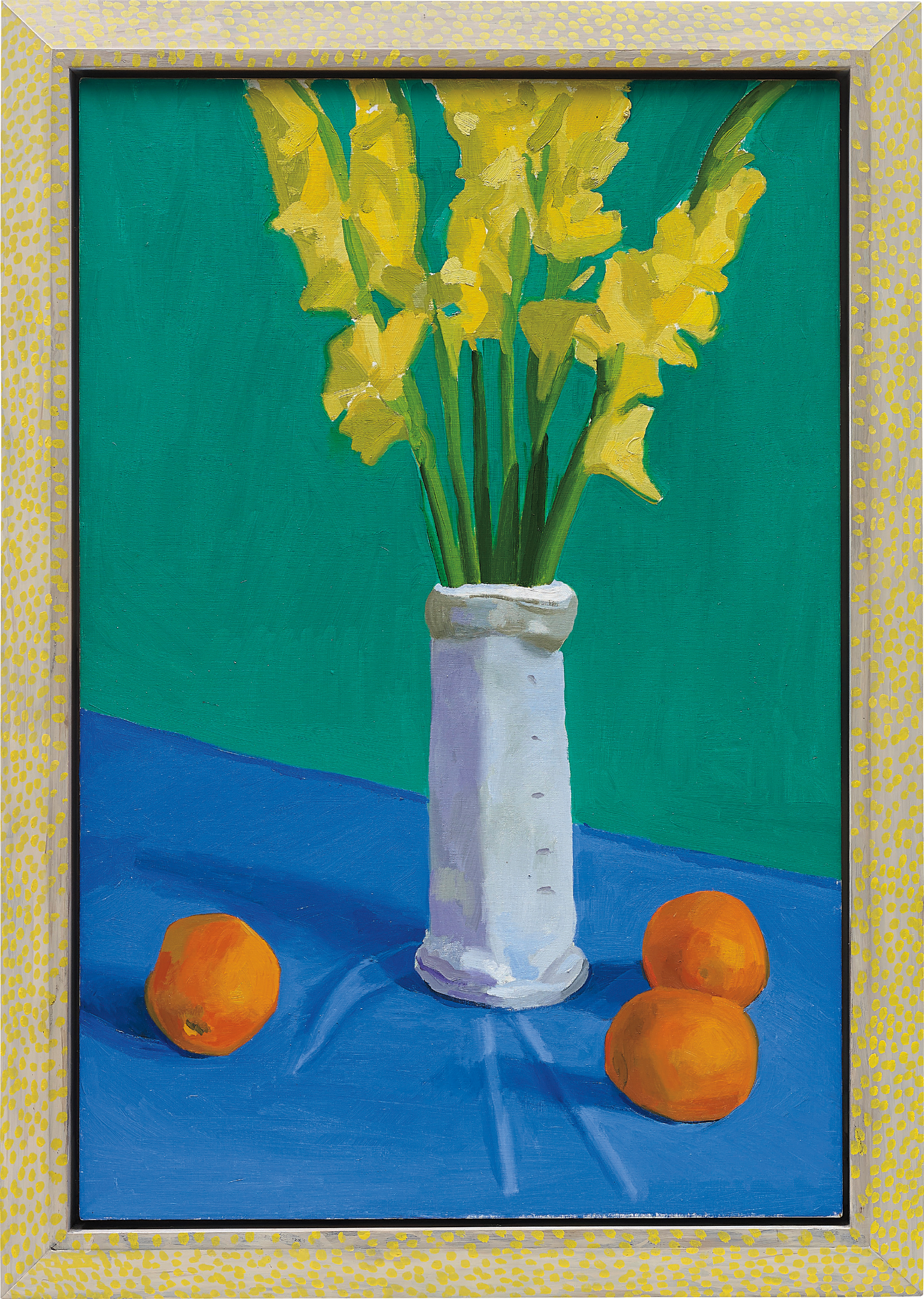 David Hockney — Three Oranges with a Vase