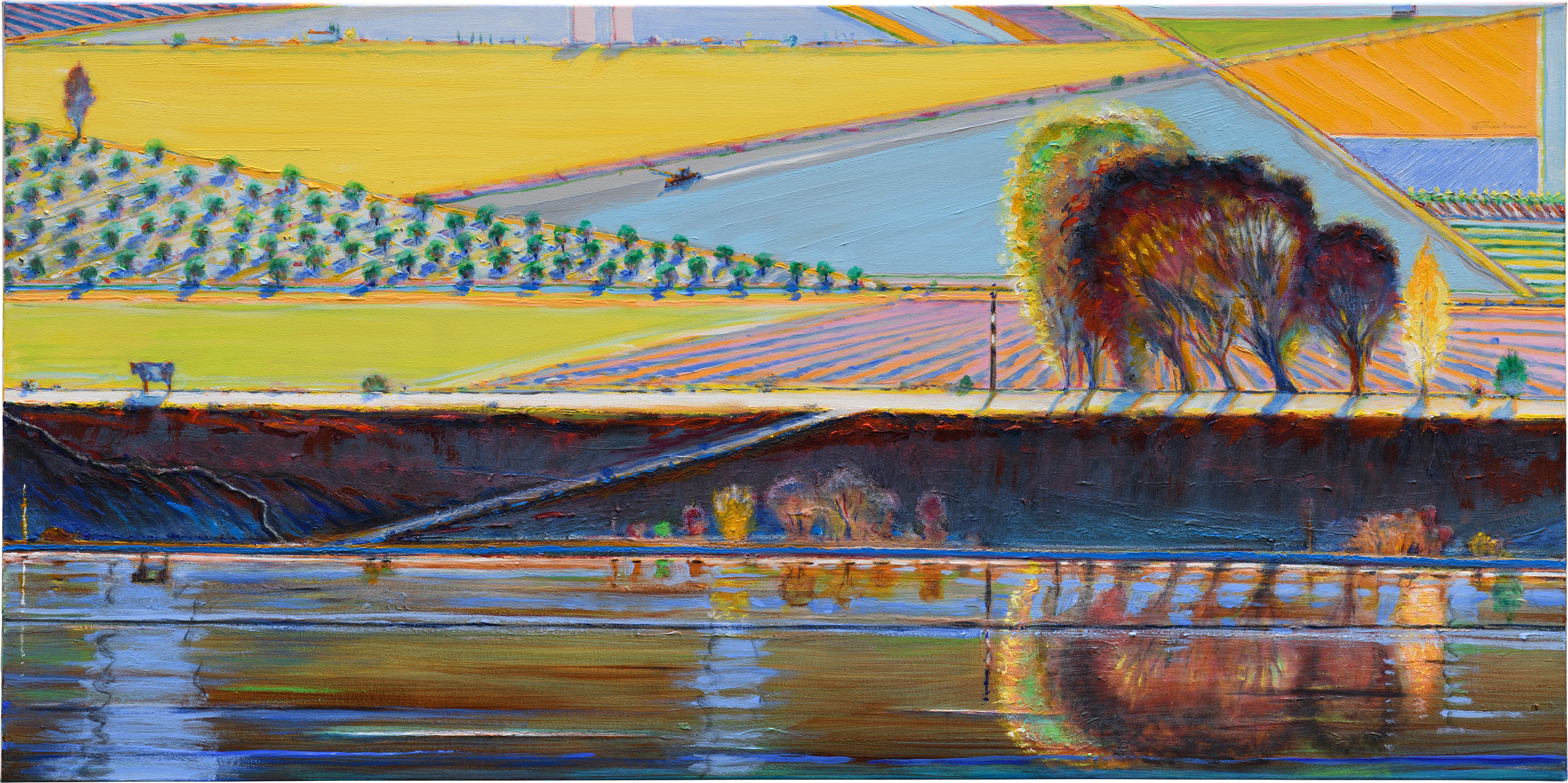 Wayne Thiebaud — Levee and Cow