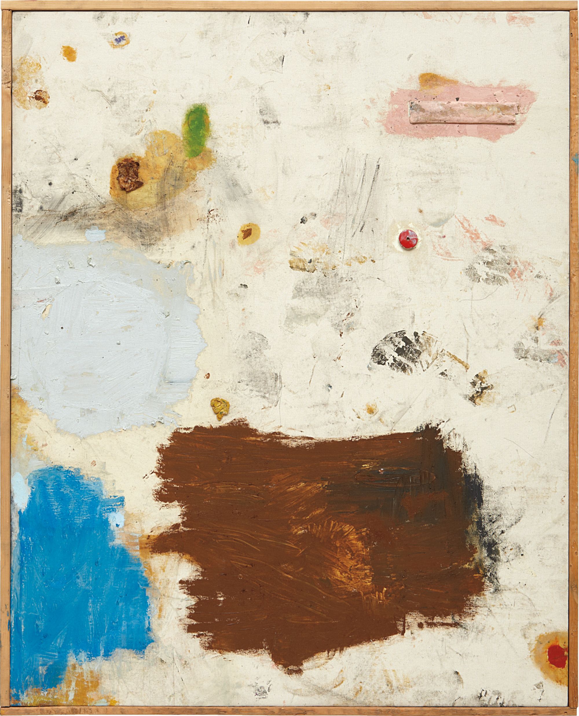 Joe Bradley — "I try to go into it with no idea. So theoretically anything could happen. Anything can happen! All of these [paintings] have work on both sides so a lot of the stuff you see is kind of like bleeding from the other side. It ends up being a competition. Usually one wins.”