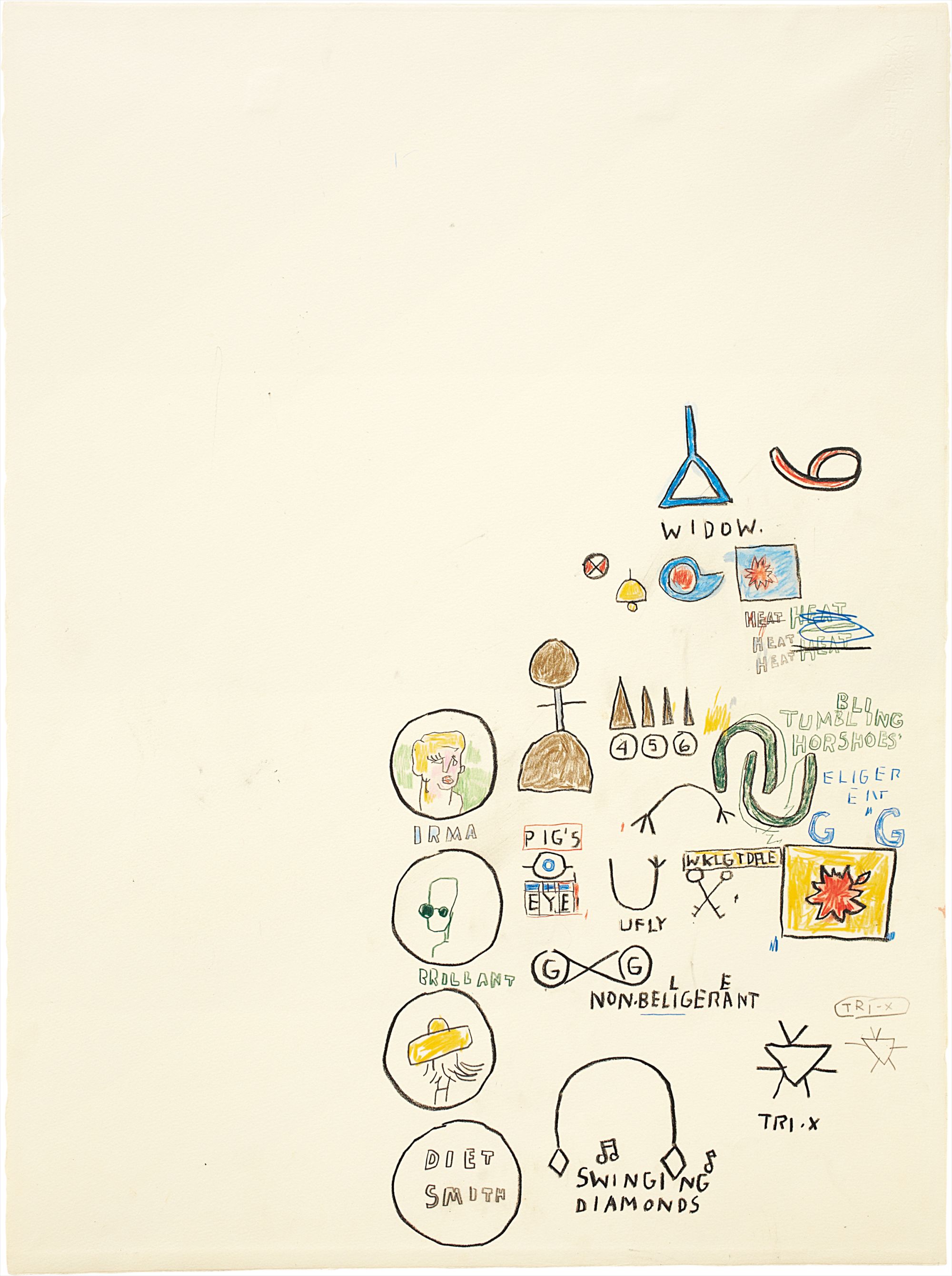 Jean-Michel Basquiat — Swinging Diamonds