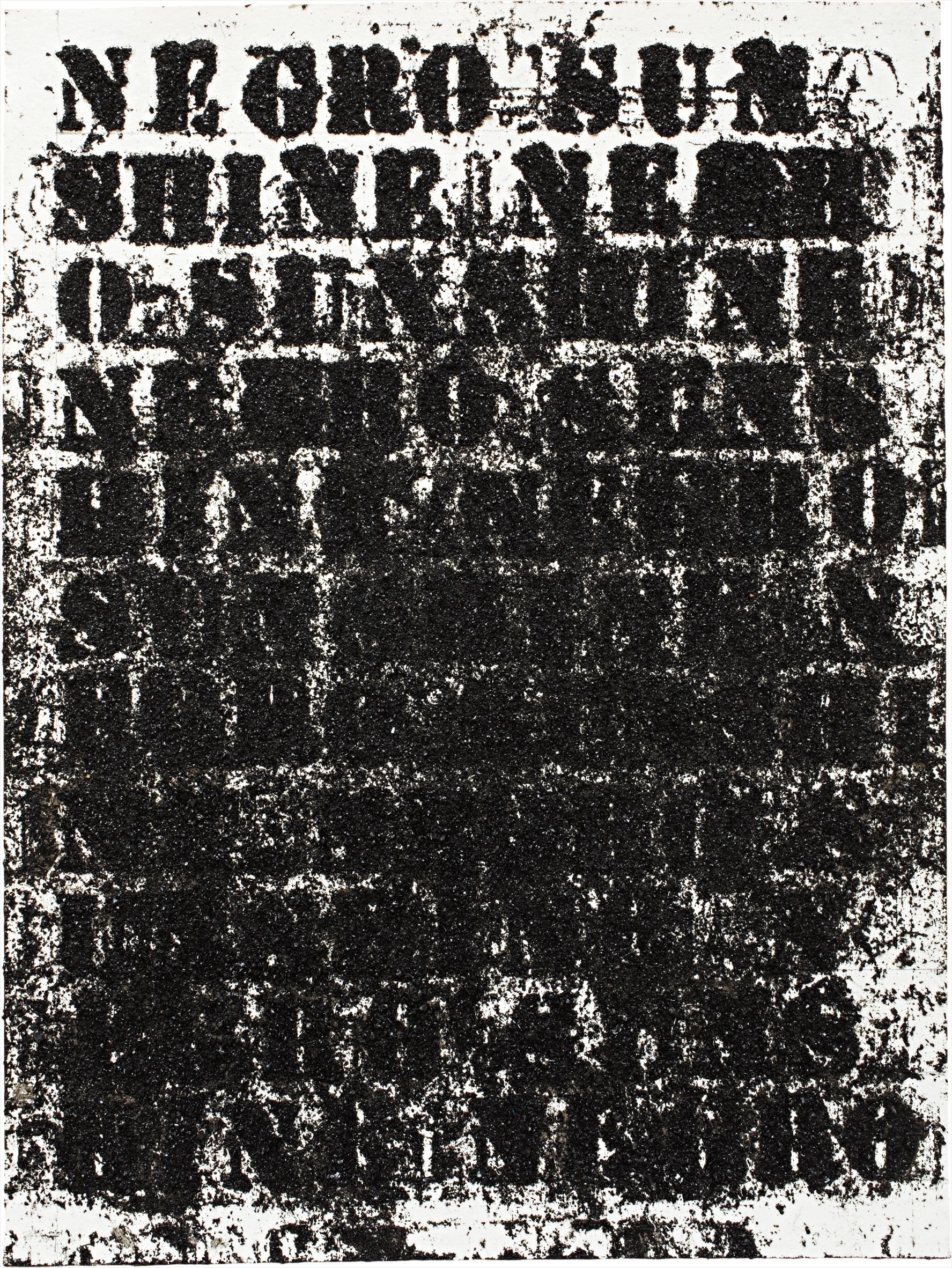 Glenn Ligon — Study for Negro Sunshine #78