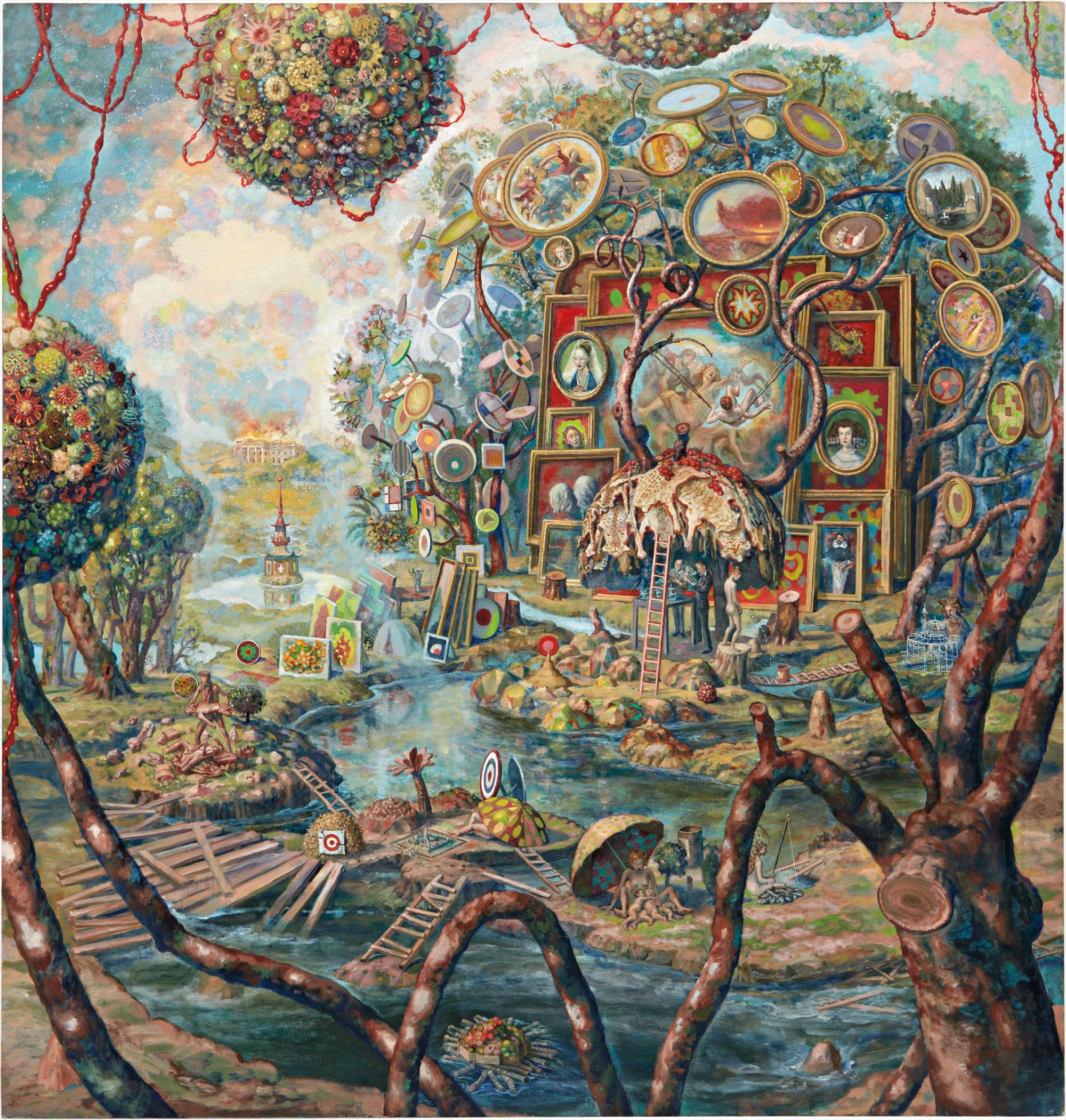 Self Portrait Setting Up Camp