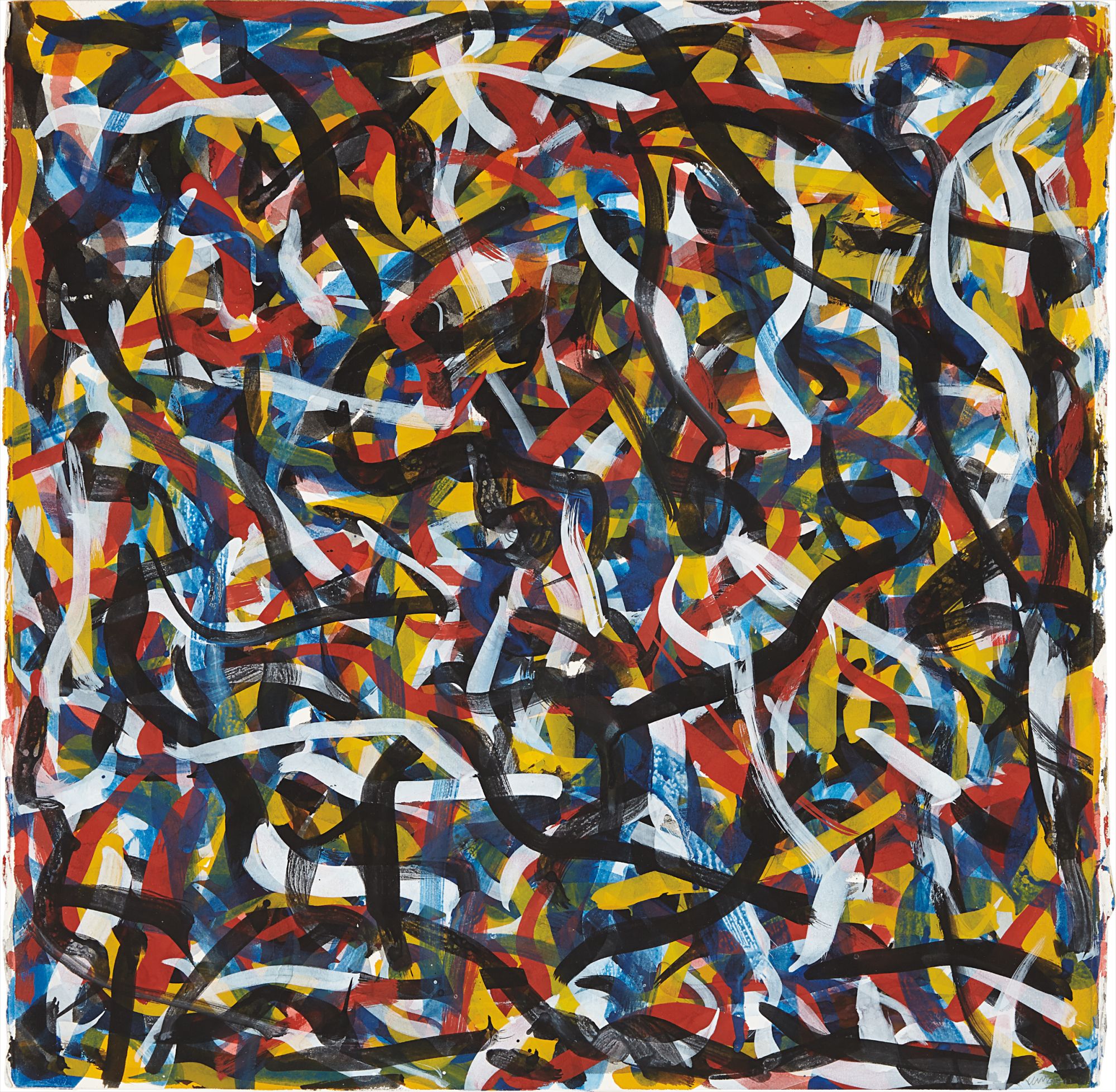 Sol LeWitt — Not Straight Brushstrokes In All Directions