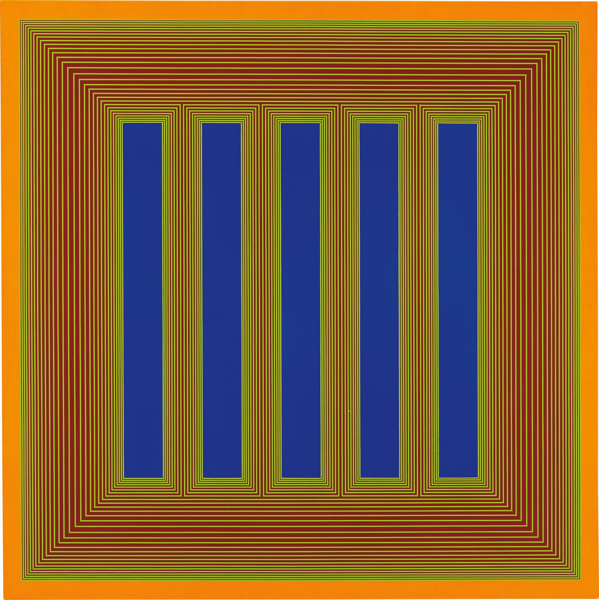 Richard Anuszkiewicz — Temple of Dark Blue and Orange