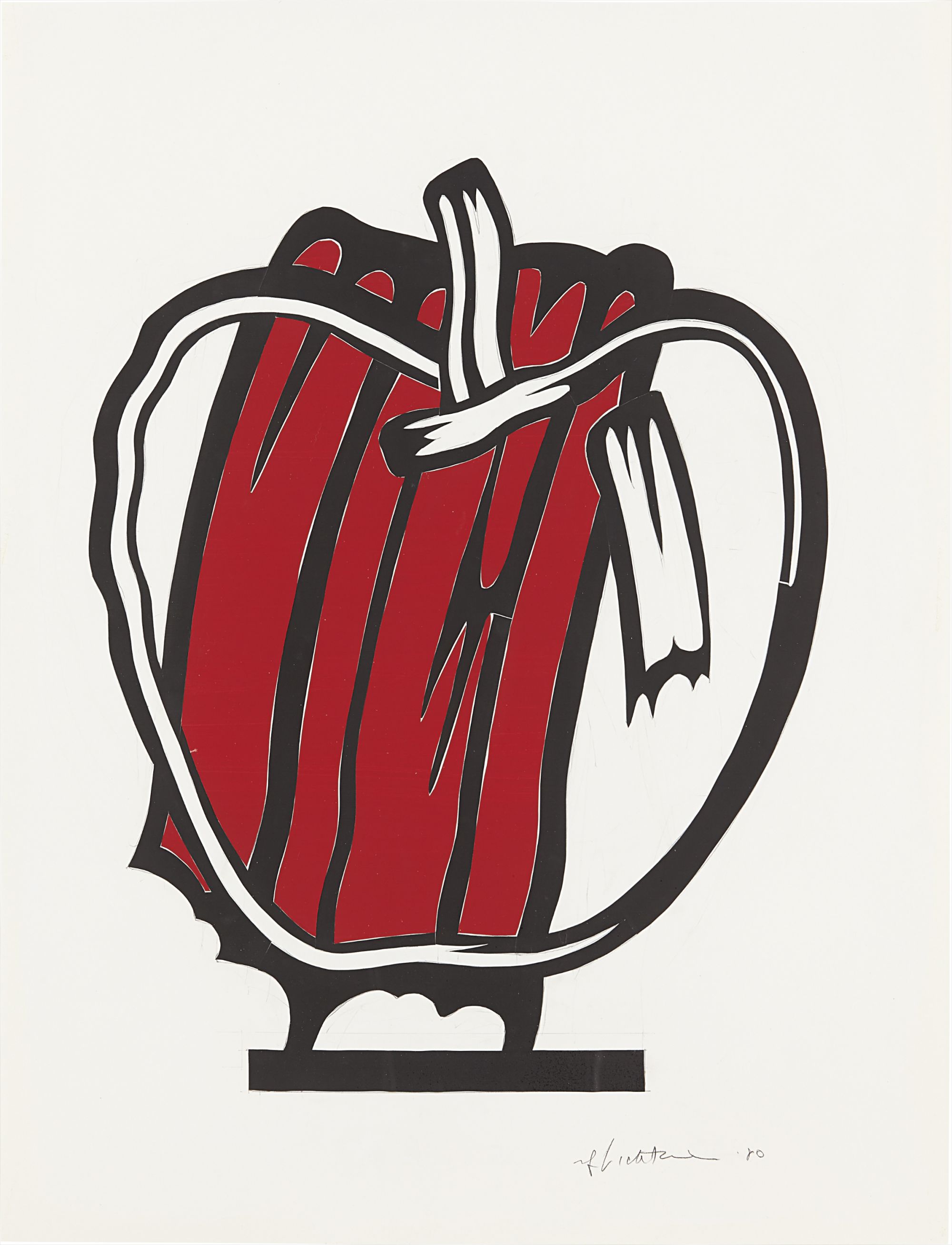 Roy Lichtenstein — Red Apple (Study)