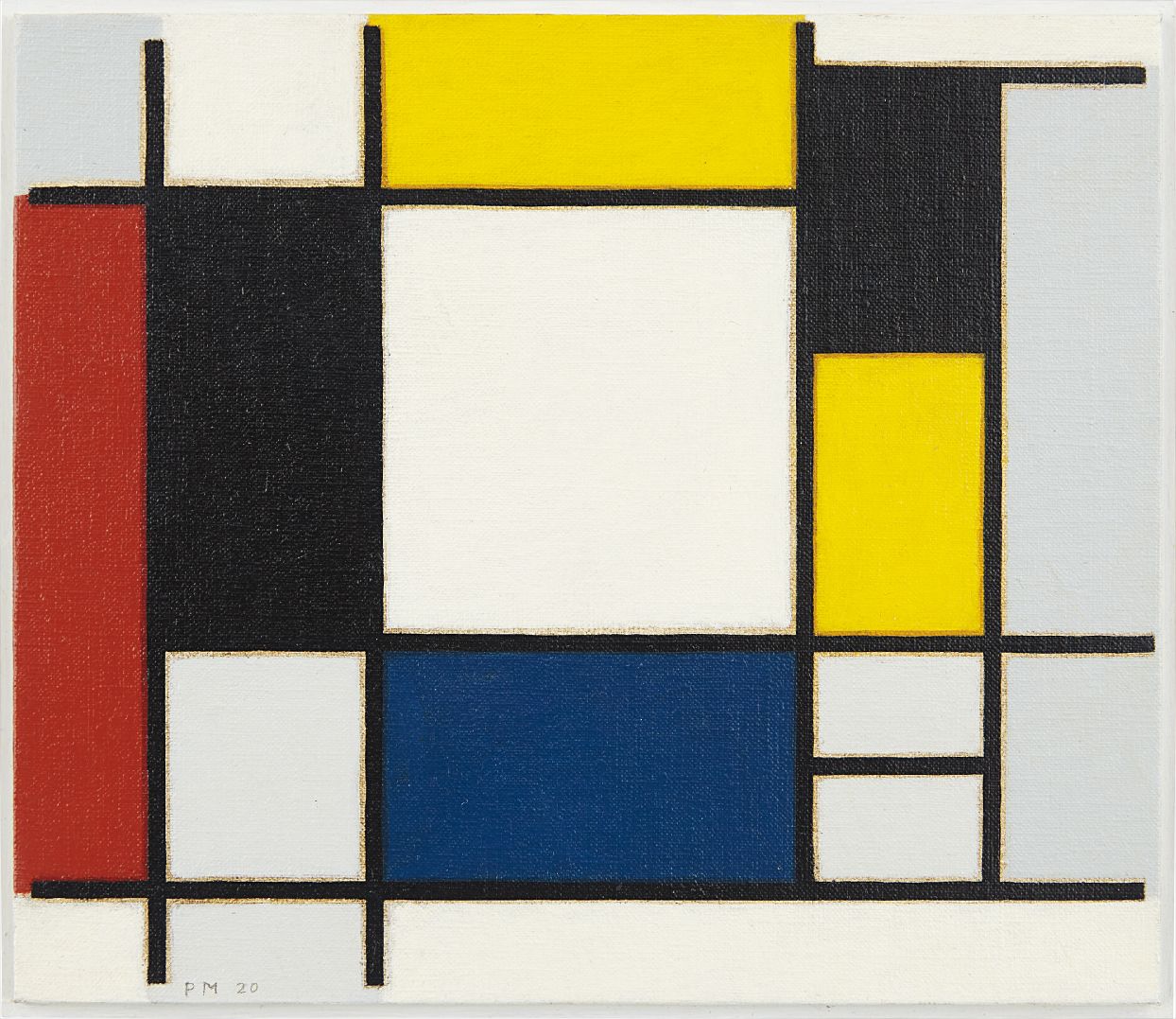 Piet Mondrian, 'Composition with Yellow, Red, Black, Blue and Gray,' 1920