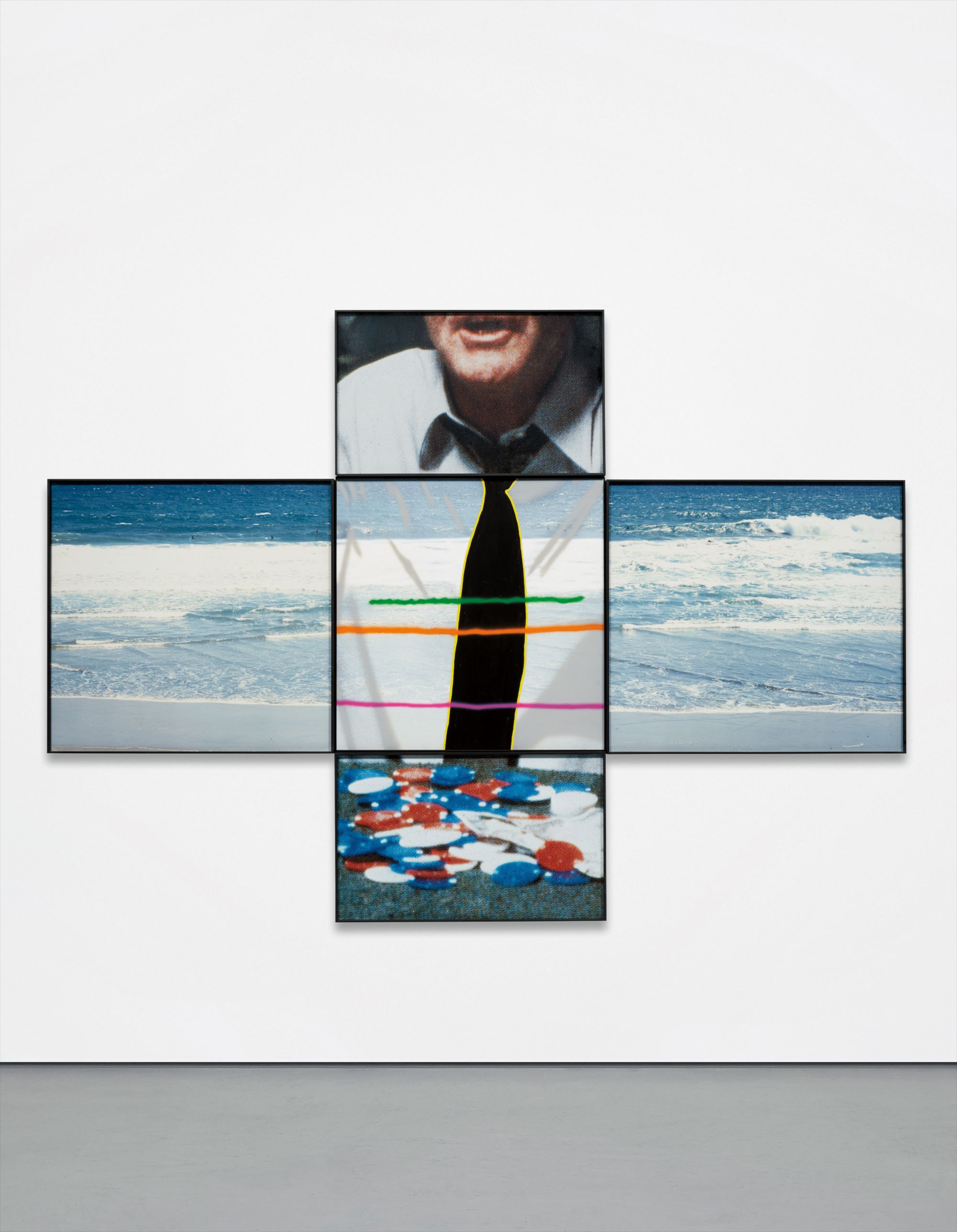 John Baldessari — The Intersection Series: Person Playing Poker/Beach Scene