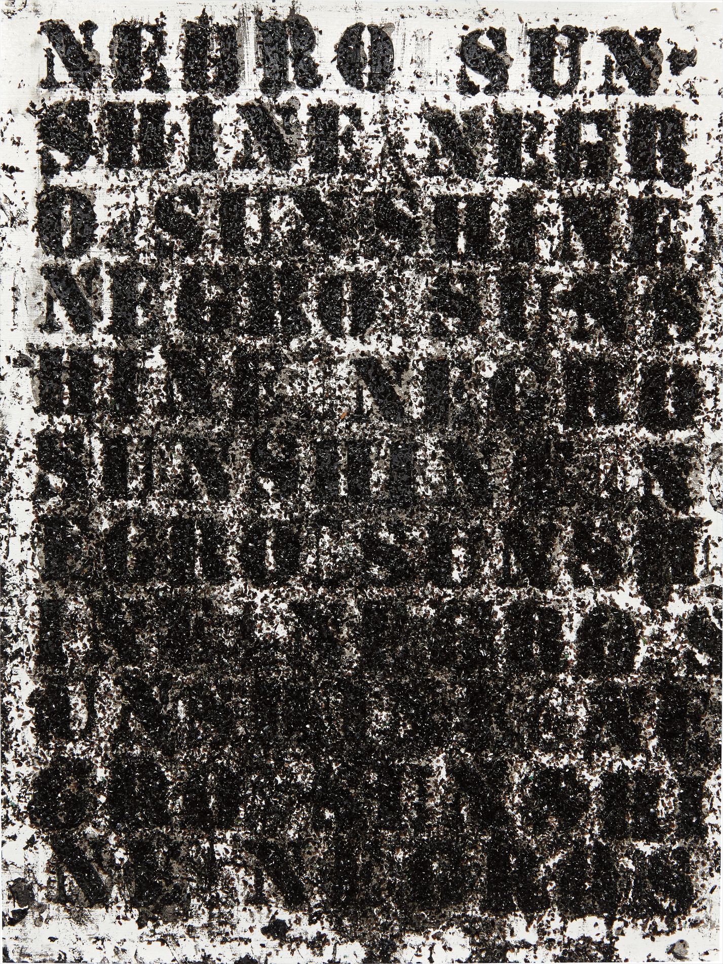 Glenn Ligon — Study for Negro Sunshine #19