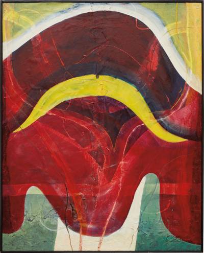 Japanese artist Tsuyoshi Maekawa joined the influential Gutai group in 1962, after years of mentorship from the group’s renowned founder Jiro Yoshihara. As a second generation Gutai follower, Maekawa continued the artistic pursuit of originality, relying creatively on the group’s manifesto which declares to “Do something no one else has ever done before!” Though devoid of a performative quality, the present lot,