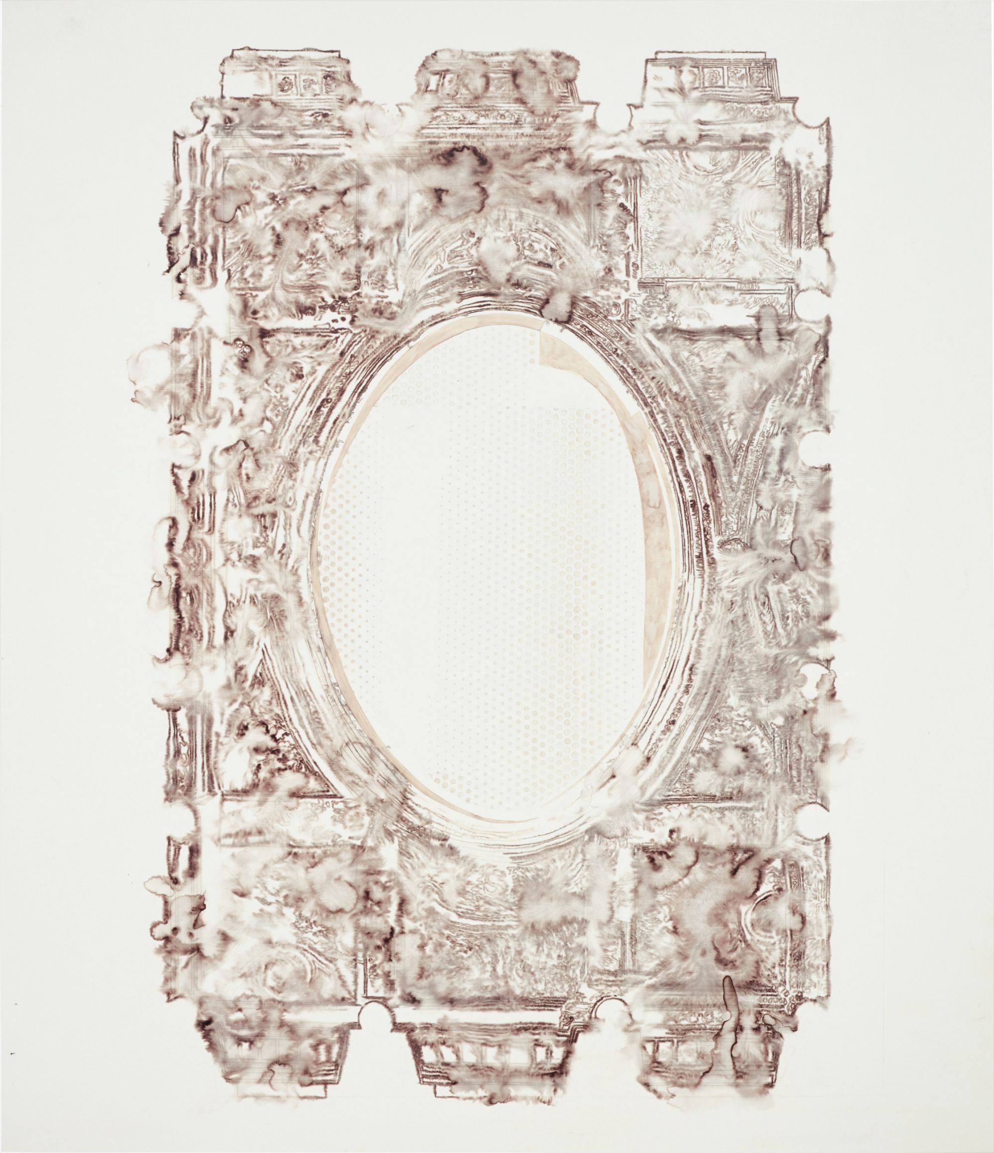 Guillermo Kuitca — L'Encyclopedie (Ceiling Plan of a Salon in the Palace of the Marquis de Spinola, Genova)