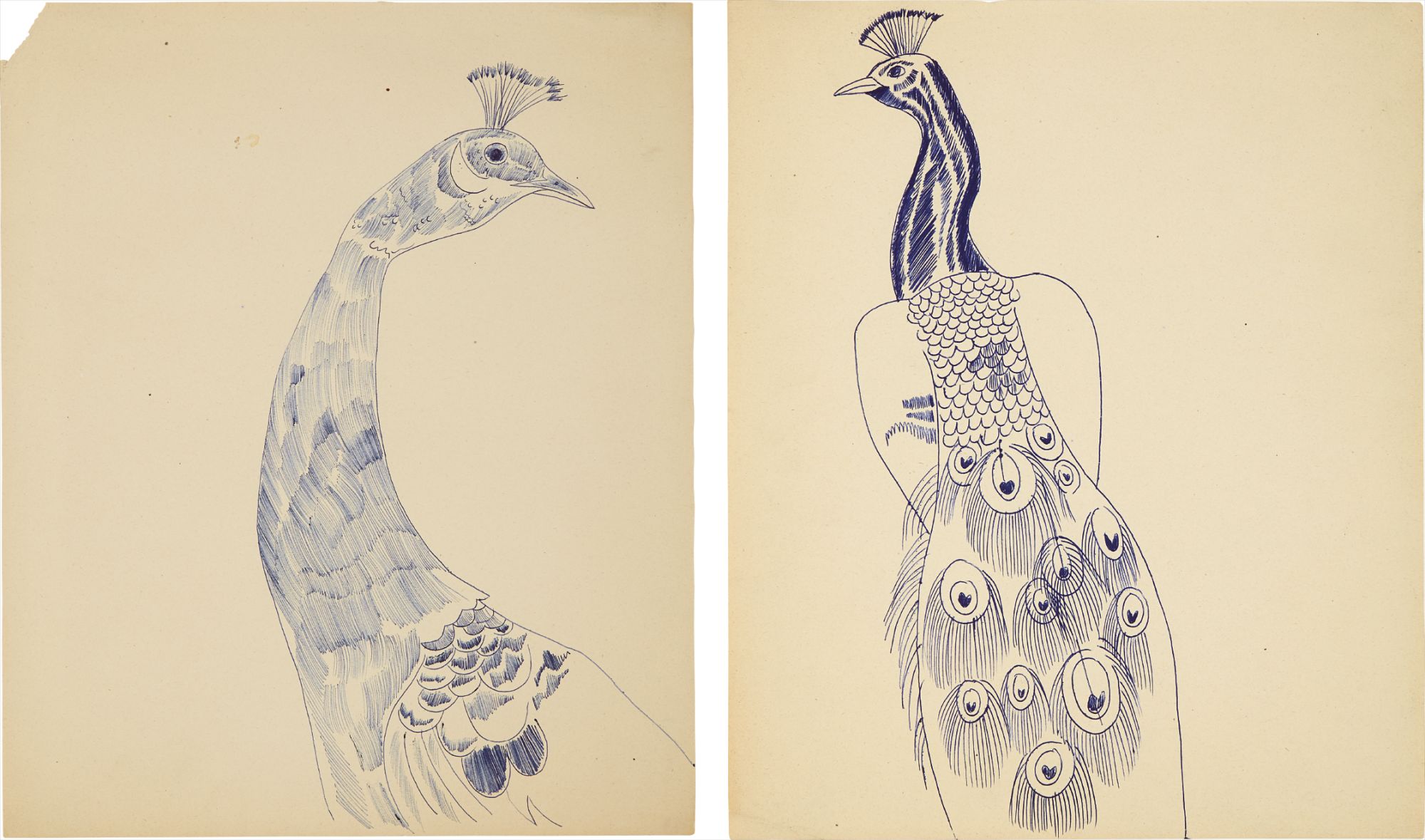 Andy Warhol — Two works: (i) Peacock; (ii) Peacock