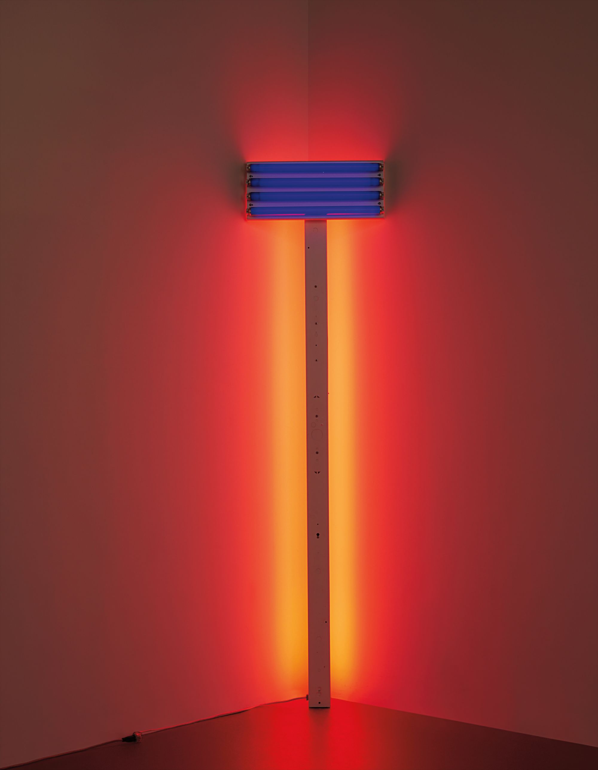 Dan Flavin — ultraviolet and red fluorescent light