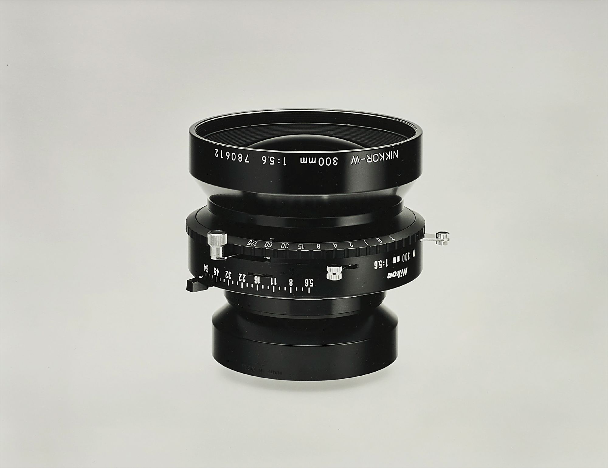 Christopher Williams — Nikkor W300 mm f/5.6 with No. 3 shutter 1:5.6 Product Aperture f/64 Product Number 1320 NAS Serial Number 780612 Large Format Camera Lens. Photography by the Douglas M. Parker Studio, Glendale, California. August 2, 2005