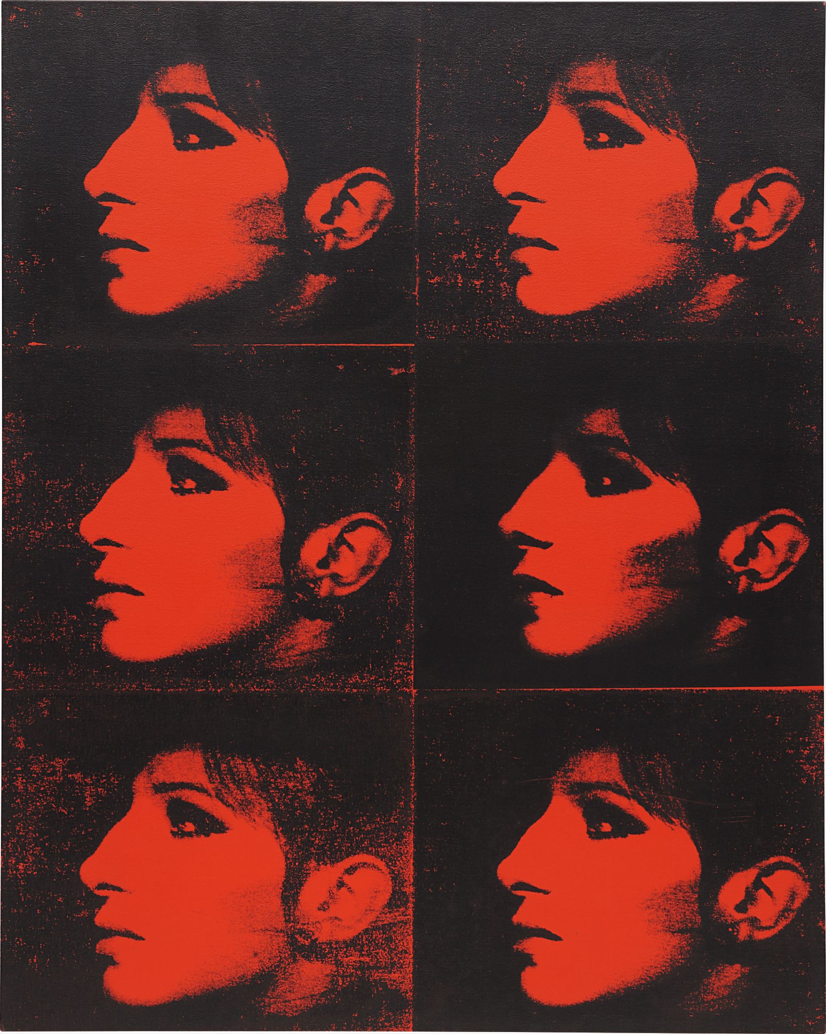 Deborah Kass — Six Red Barbras (Jewish Jackie Series)