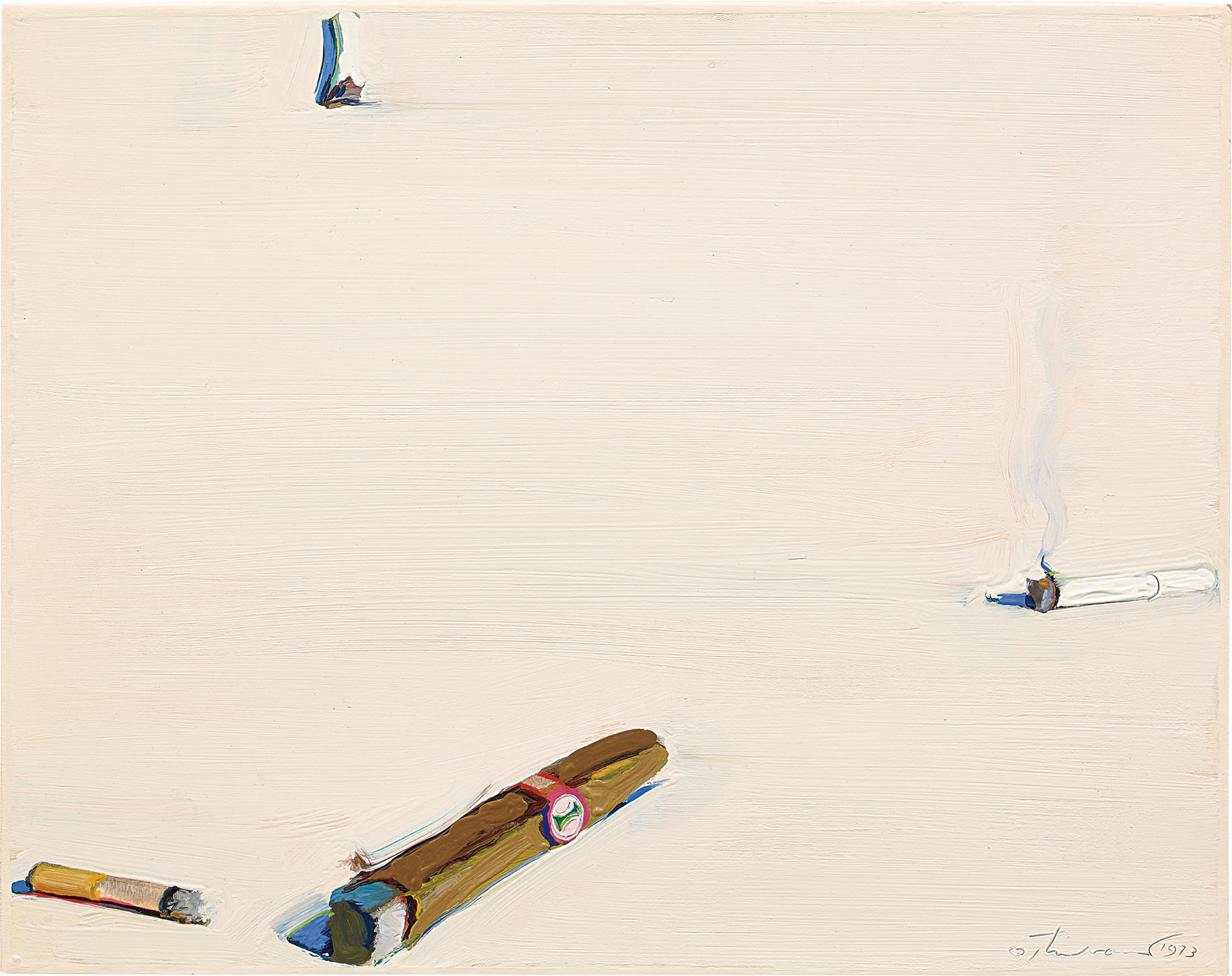 Wayne Thiebaud — incised with the artist's signature and date "♡, Thiebaud 1973" lower right