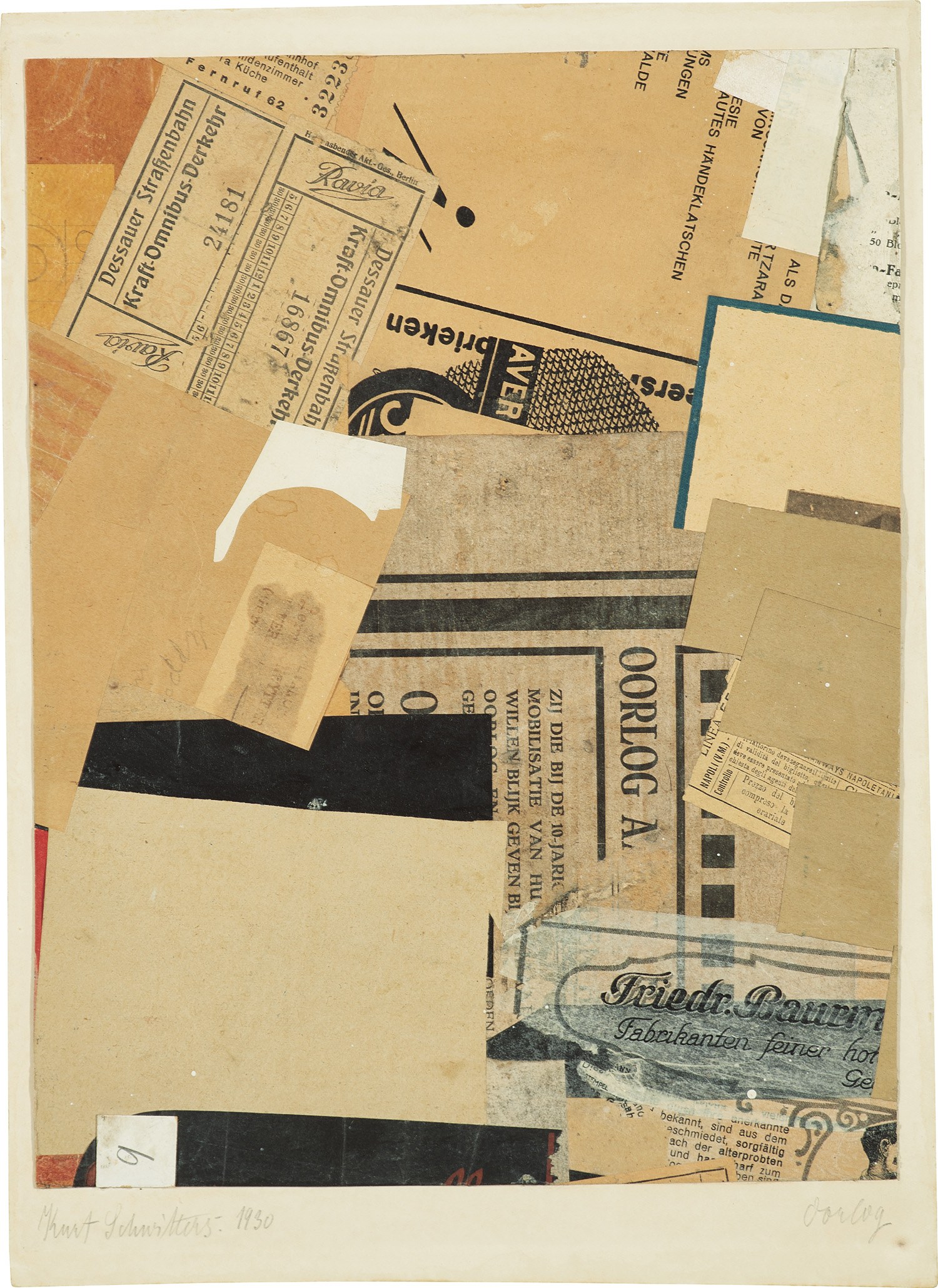 Kurt Schwitters — Oorlog