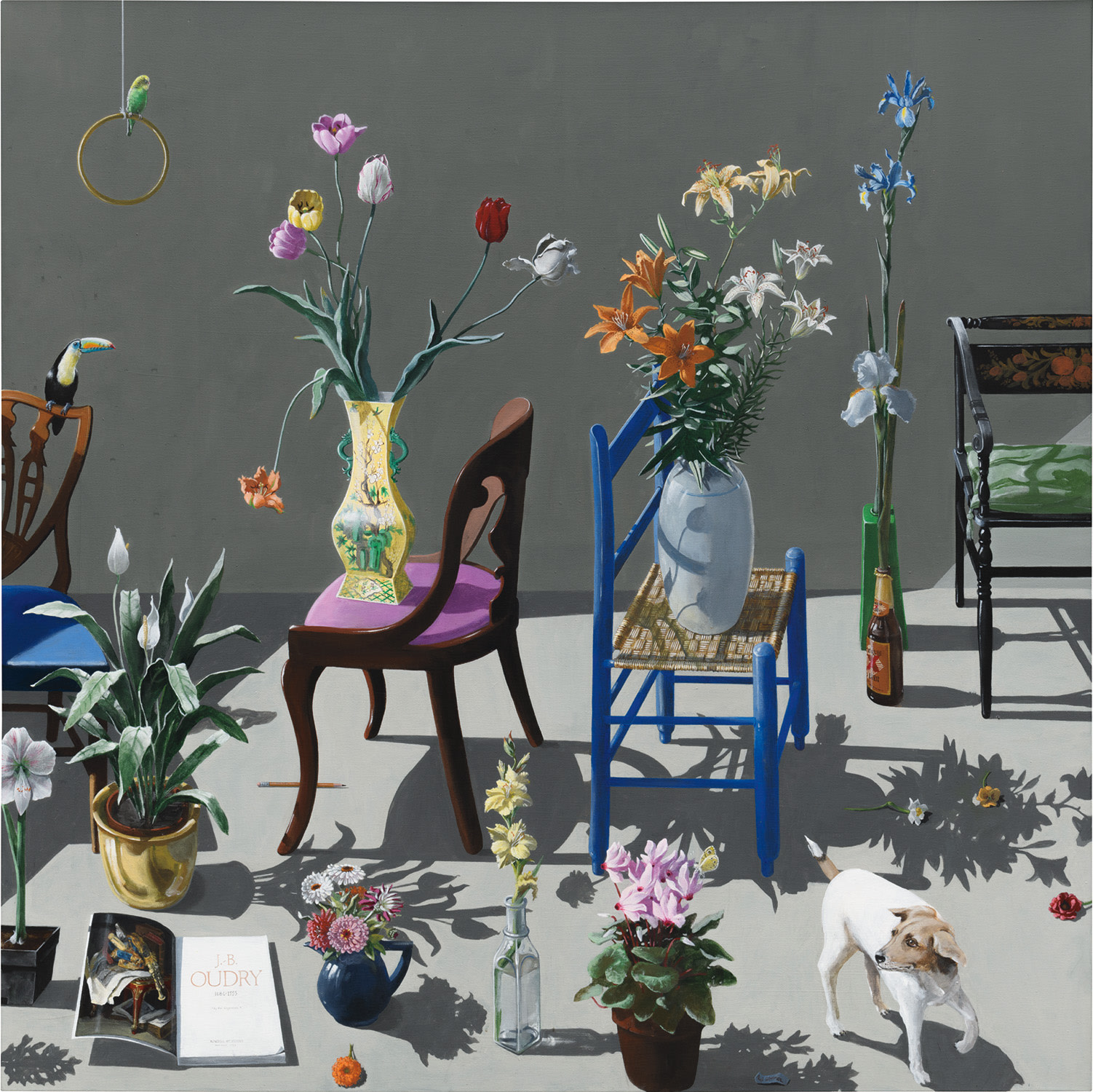 Paul Wonner — Flowers, Chairs, a Dog and Two Birds